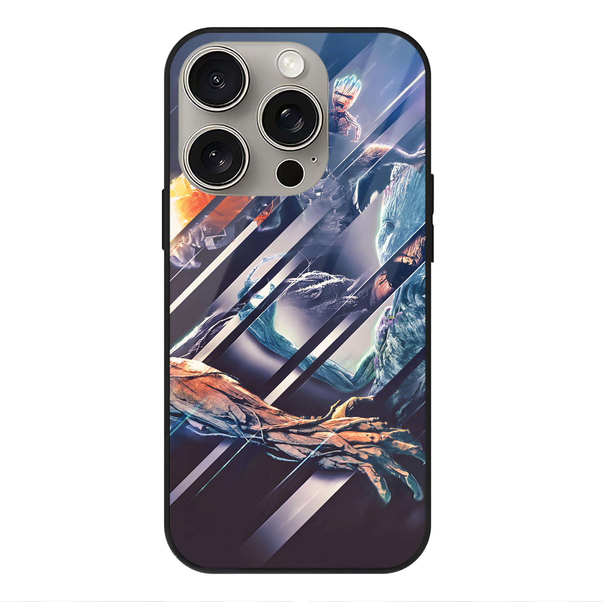 （画像用） アベンジャーズ The Avengers 【iPhone15Pro対応】スマホケース 耐衝撃＆黄変防止 背面ガラス