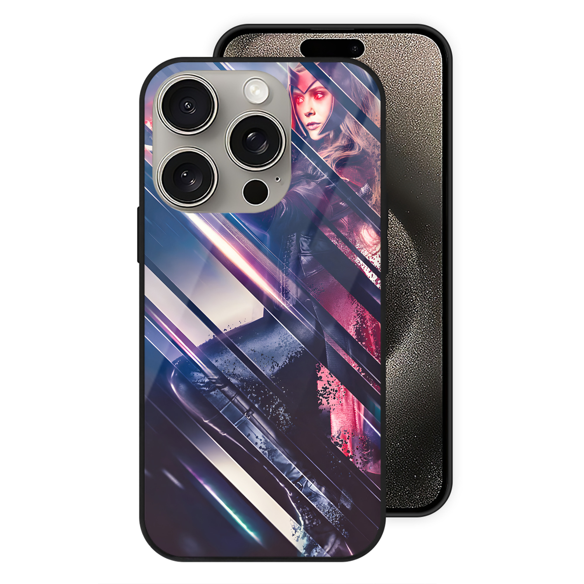 （画像用） アベンジャーズ The Avengers 【iPhone15Pro対応】スマホケース 耐衝撃＆黄変防止 背面ガラス