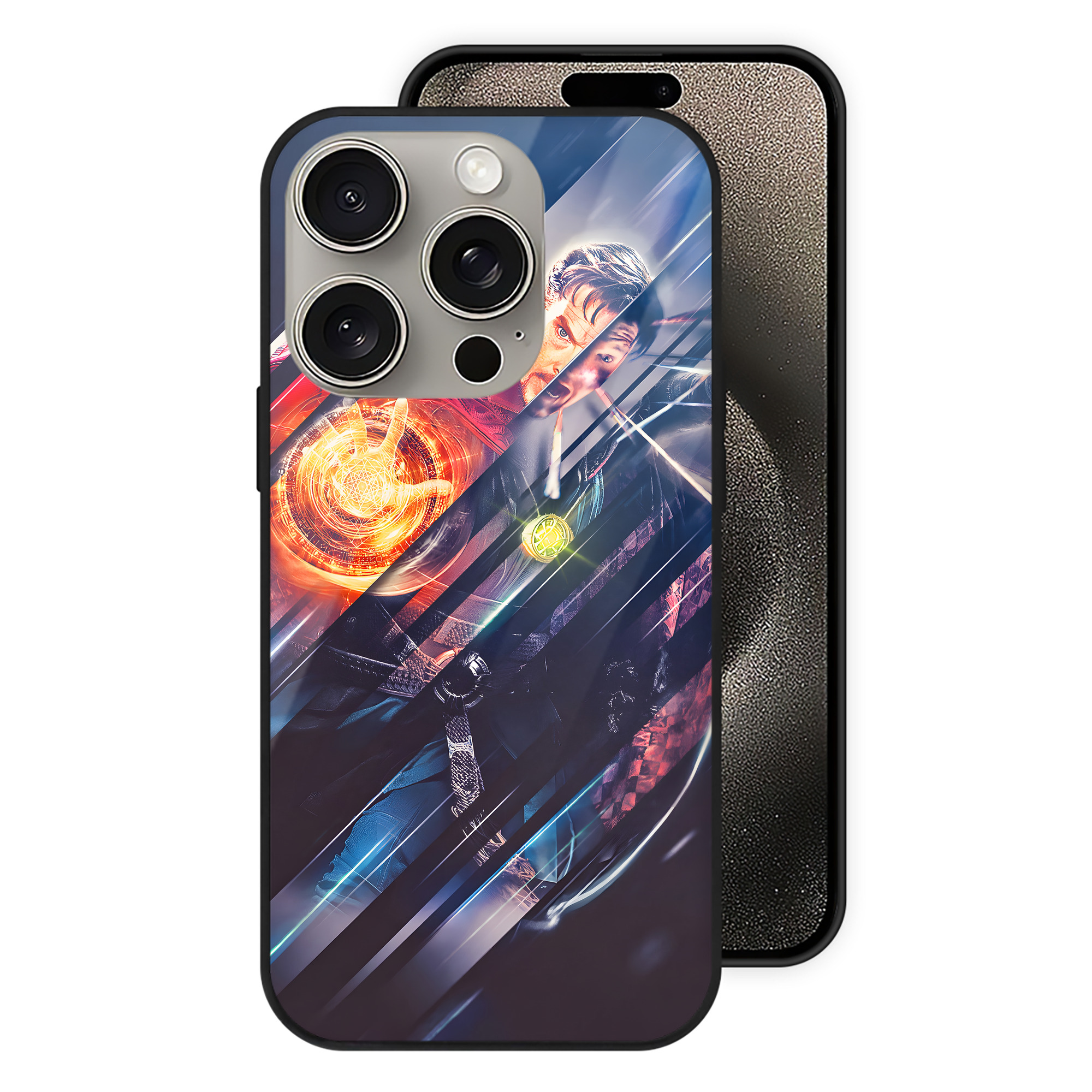 （画像用） アベンジャーズ The Avengers 【iPhone15Pro対応】スマホケース 耐衝撃＆黄変防止 背面ガラス