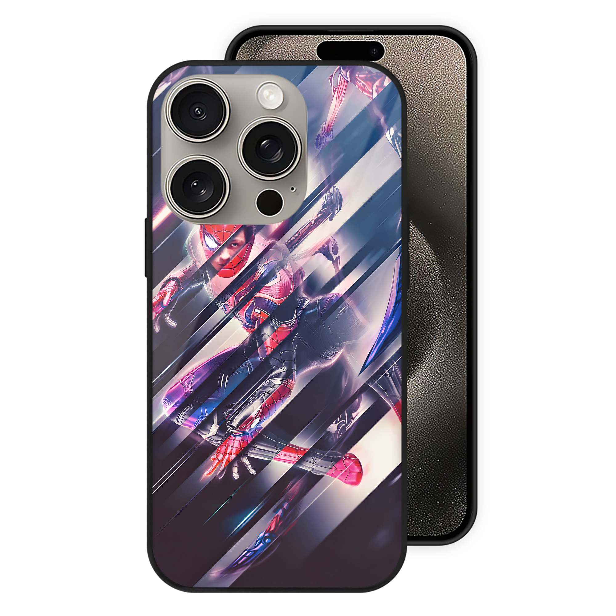 （画像用） アベンジャーズ The Avengers 【iPhone15Pro対応】スマホケース 耐衝撃＆黄変防止 背面ガラス