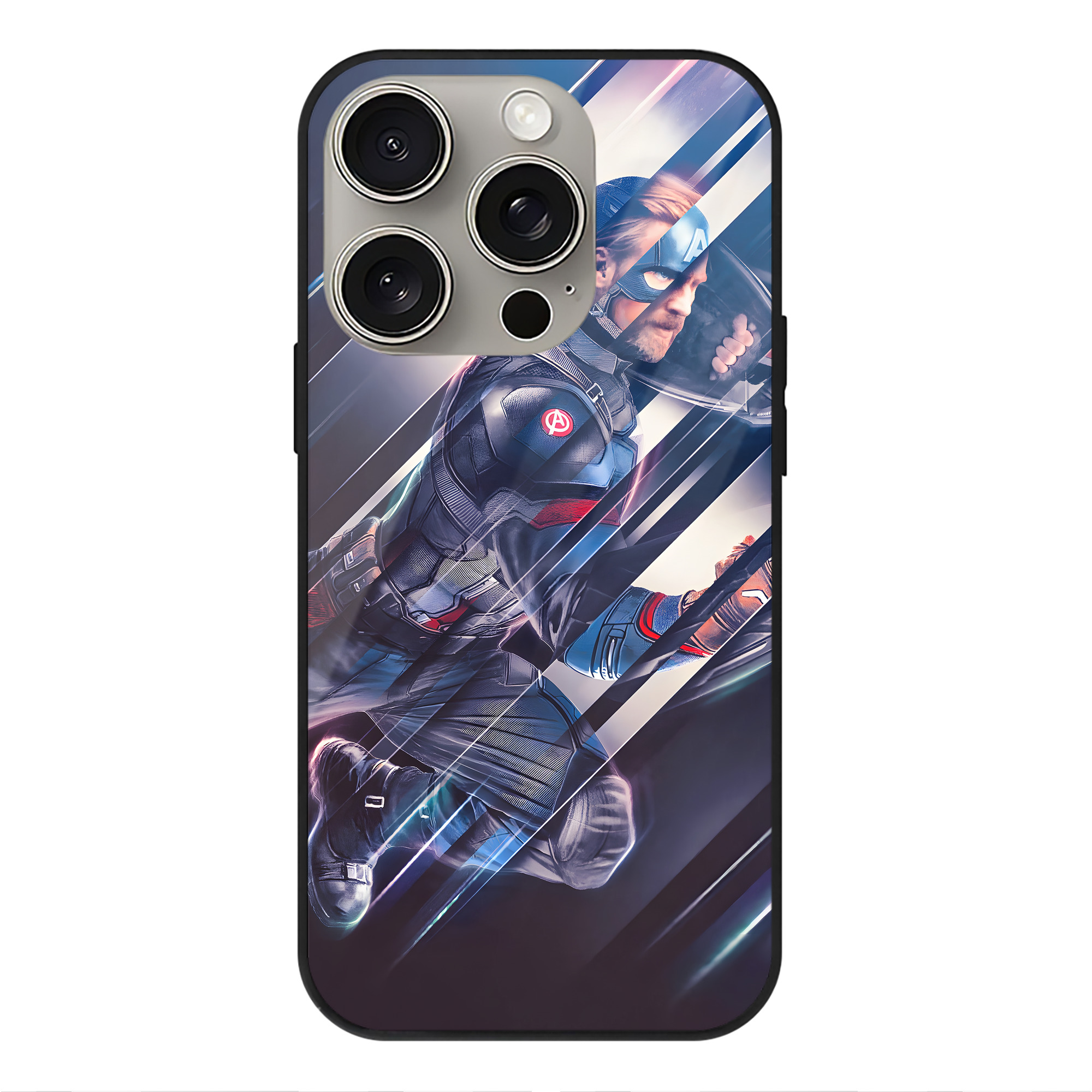 （画像用） アベンジャーズ The Avengers 【iPhone15Pro対応】スマホケース 耐衝撃＆黄変防止 背面ガラス