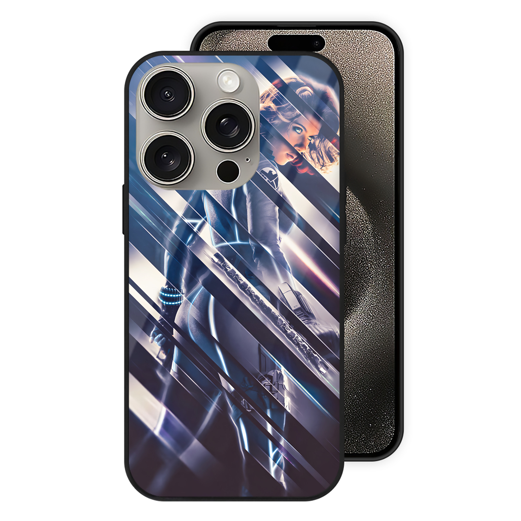 （画像用） アベンジャーズ The Avengers 【iPhone15Pro対応】スマホケース 耐衝撃＆黄変防止 背面ガラス