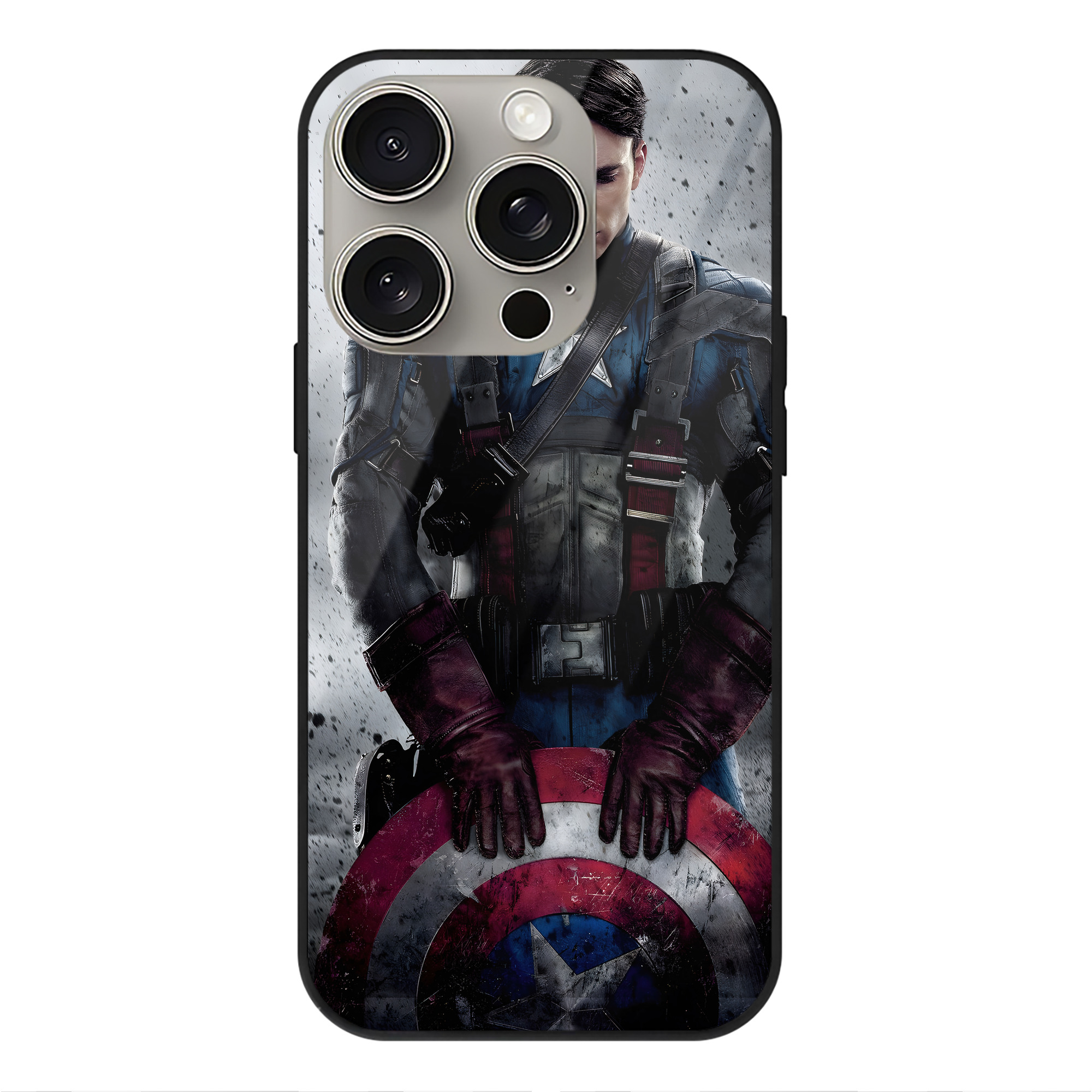 （画像用） アベンジャーズ The Avengers 【iPhone15Pro対応】スマホケース 耐衝撃＆黄変防止 背面ガラス