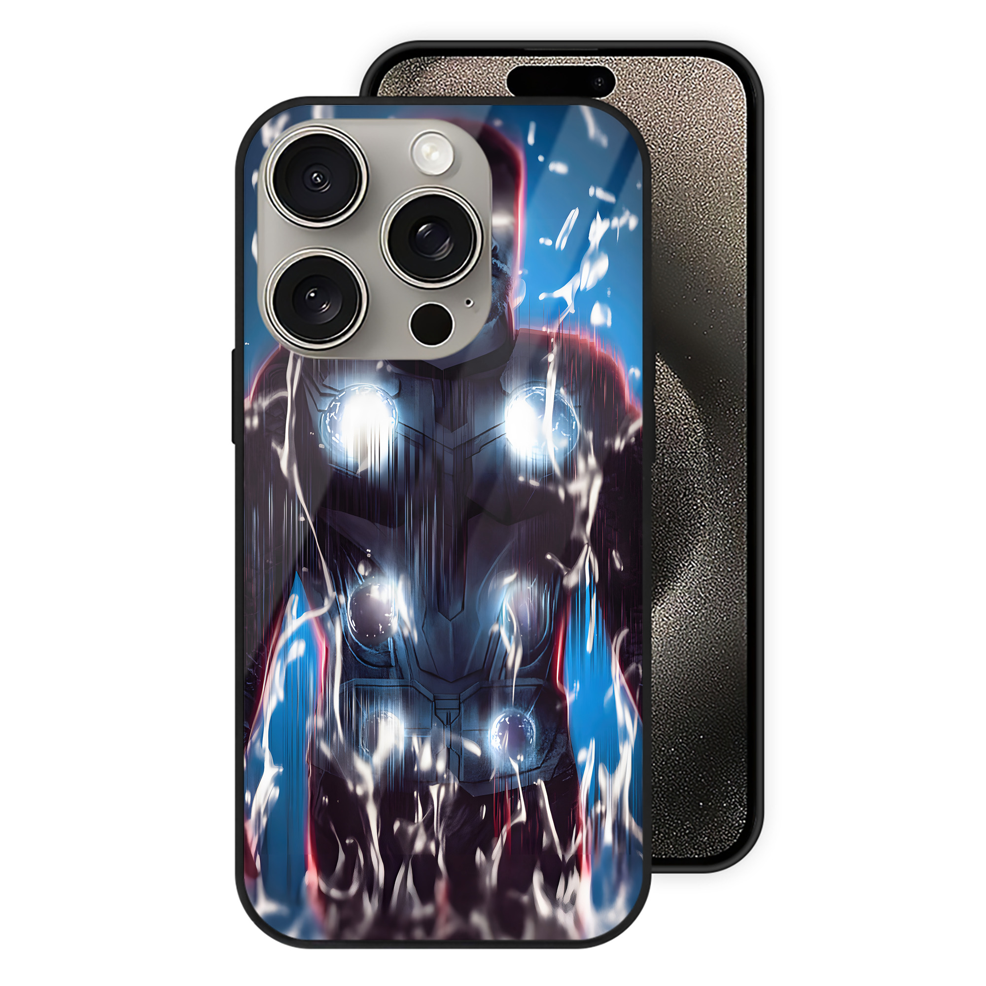 （画像用） アベンジャーズ The Avengers 【iPhone15Pro対応】スマホケース 耐衝撃＆黄変防止 背面ガラス