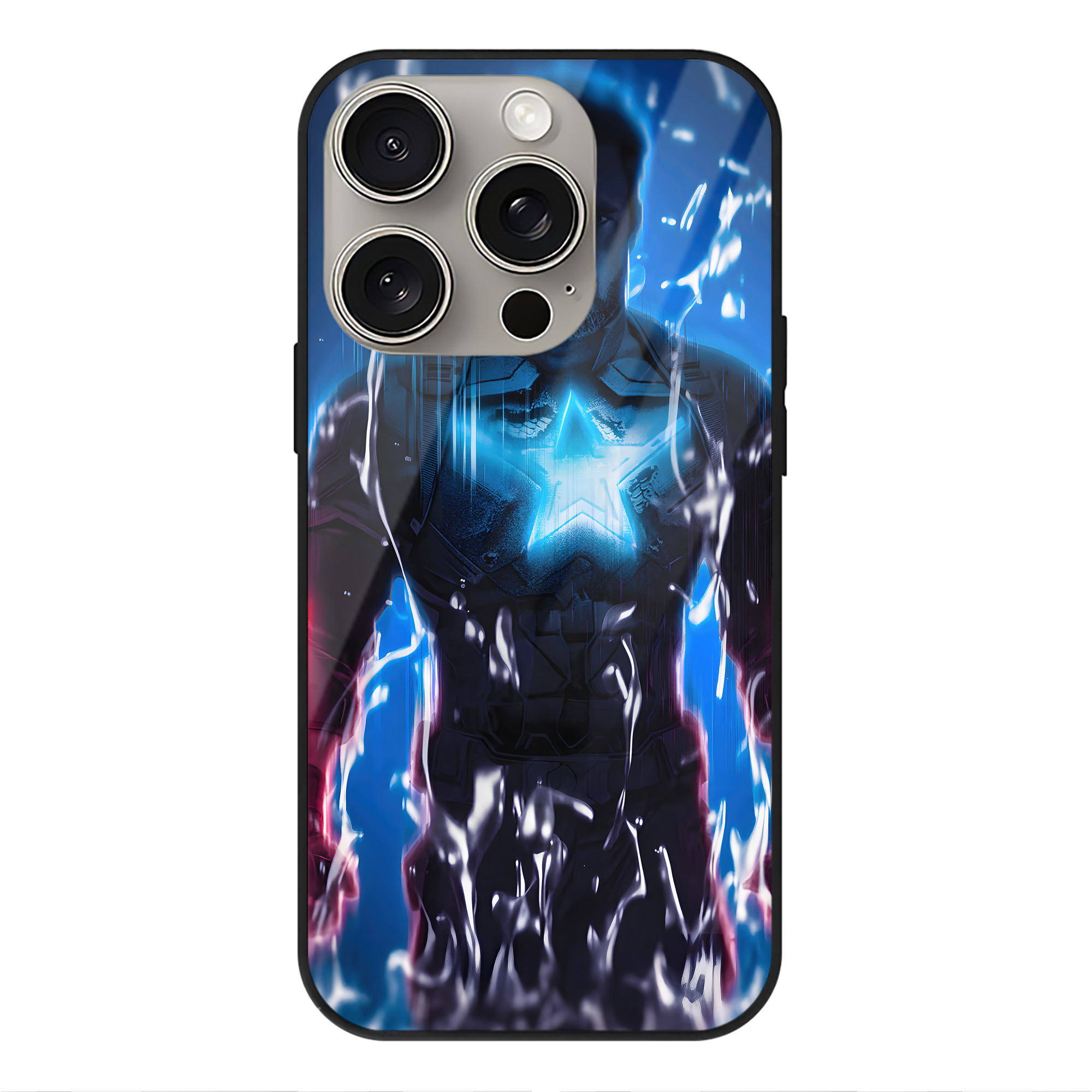 （画像用） アベンジャーズ The Avengers 【iPhone15Pro対応】スマホケース 耐衝撃＆黄変防止 背面ガラス