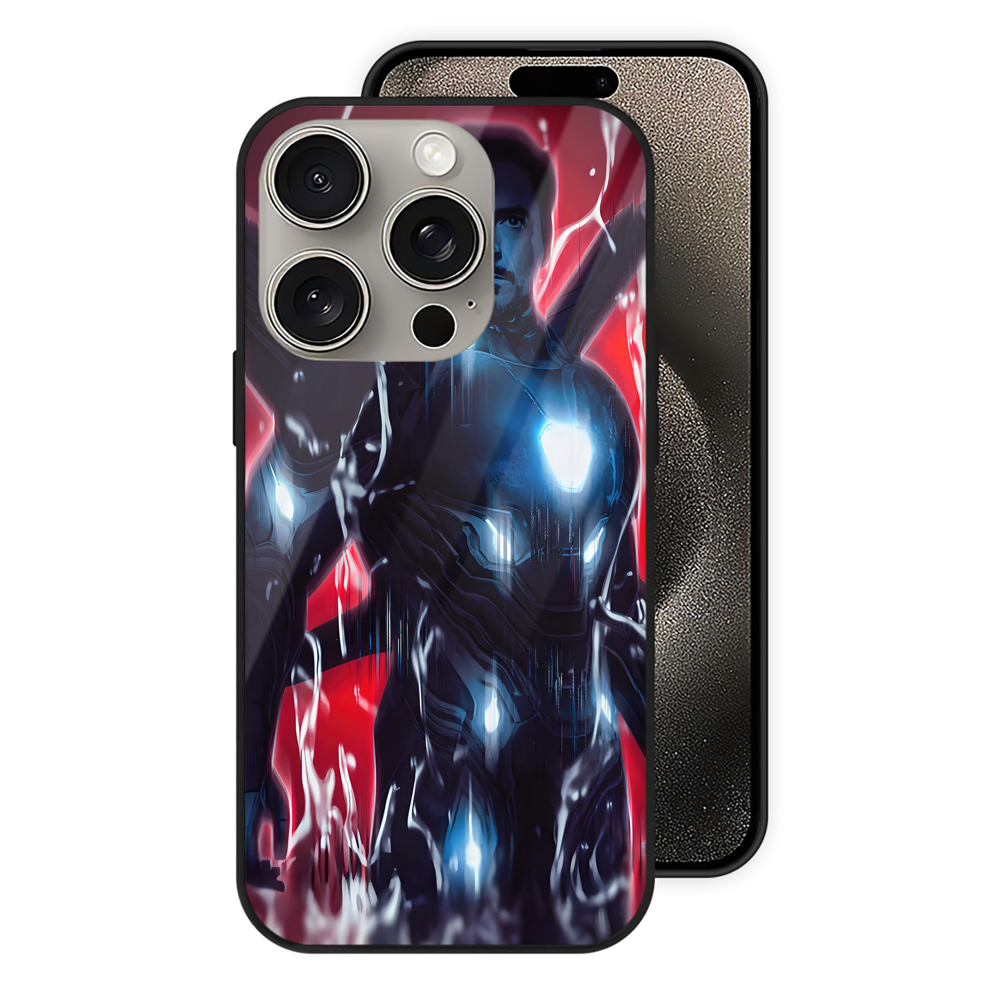 （画像用） アベンジャーズ The Avengers 【iPhone15Pro対応】スマホケース 耐衝撃＆黄変防止 背面ガラス