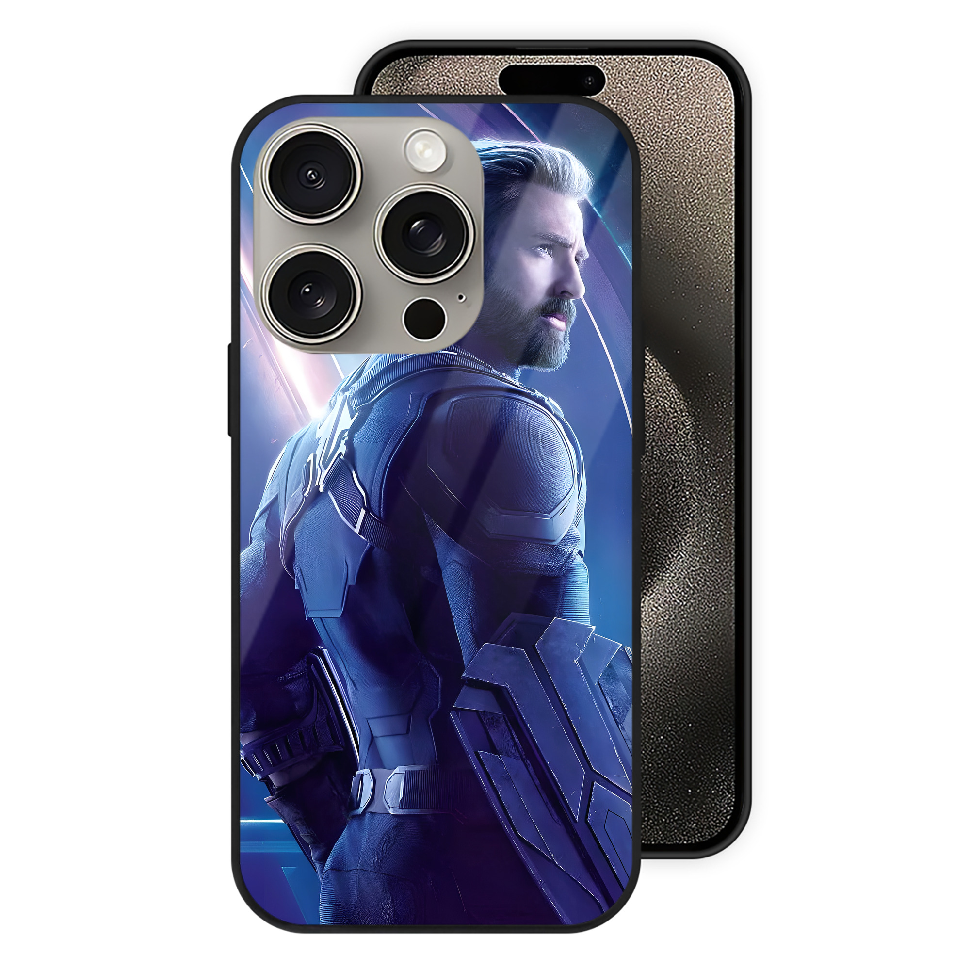 （画像用） アベンジャーズ The Avengers 【iPhone15Pro対応】スマホケース 耐衝撃＆黄変防止 背面ガラス