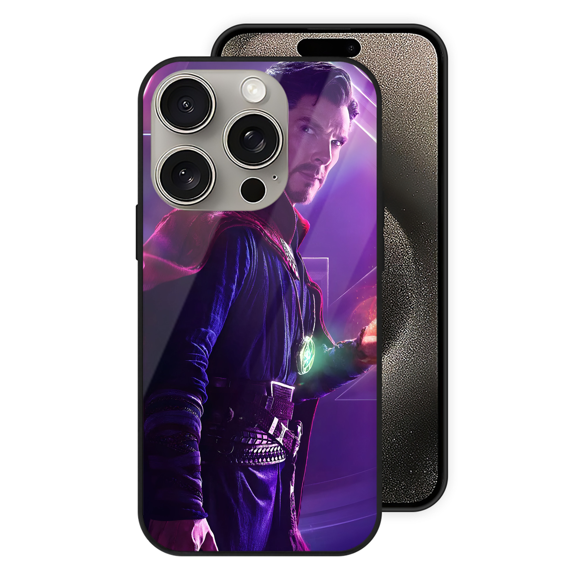 （画像用） アベンジャーズ The Avengers 【iPhone15Pro対応】スマホケース 耐衝撃＆黄変防止 背面ガラス
