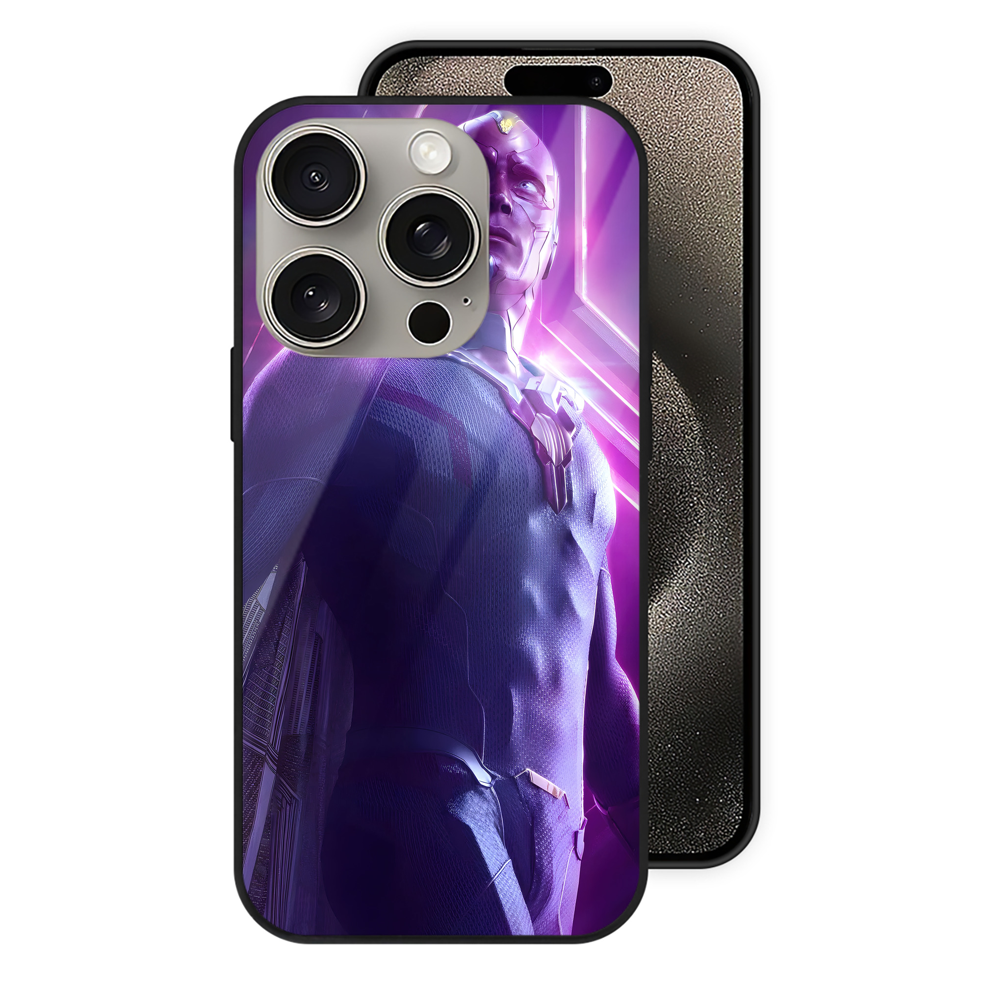 （画像用） アベンジャーズ The Avengers 【iPhone15Pro対応】スマホケース 耐衝撃＆黄変防止 背面ガラス