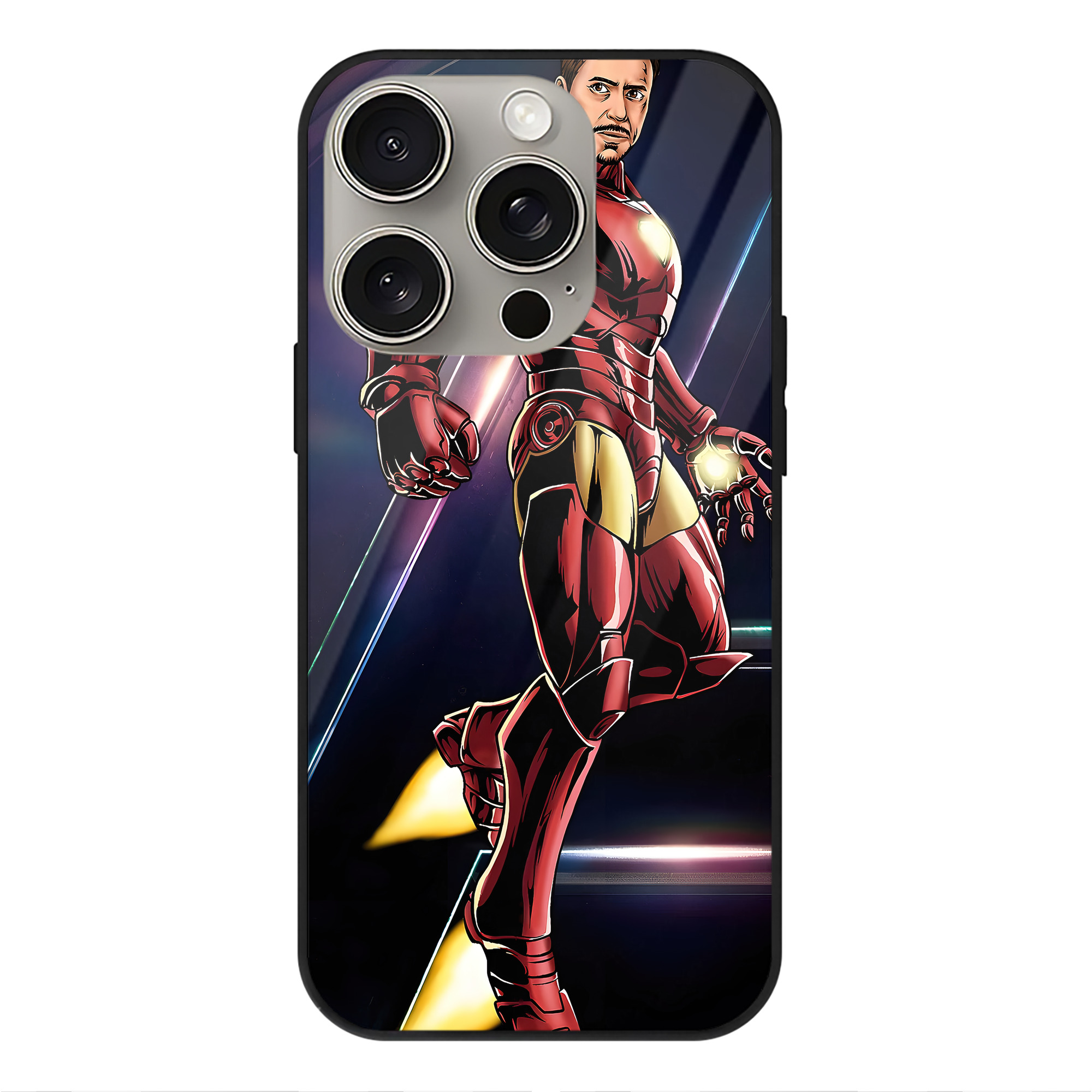 （画像用） アベンジャーズ The Avengers 【iPhone15Pro対応】スマホケース 耐衝撃＆黄変防止 背面ガラス