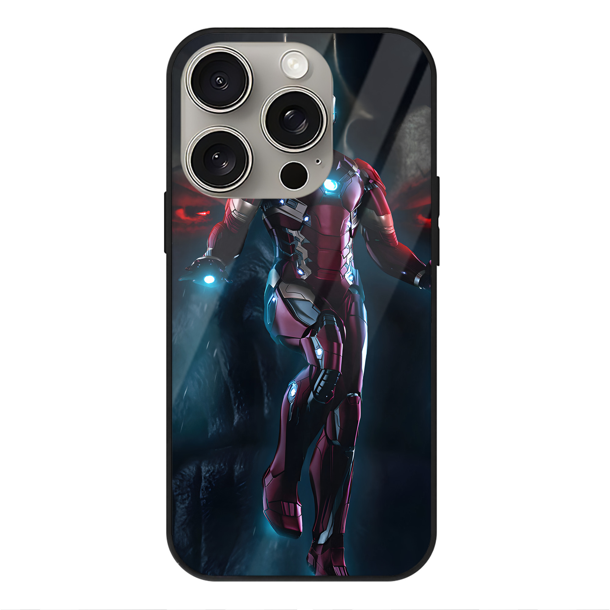 （画像用） アベンジャーズ The Avengers 【iPhone15Pro対応】スマホケース 耐衝撃＆黄変防止 背面ガラス