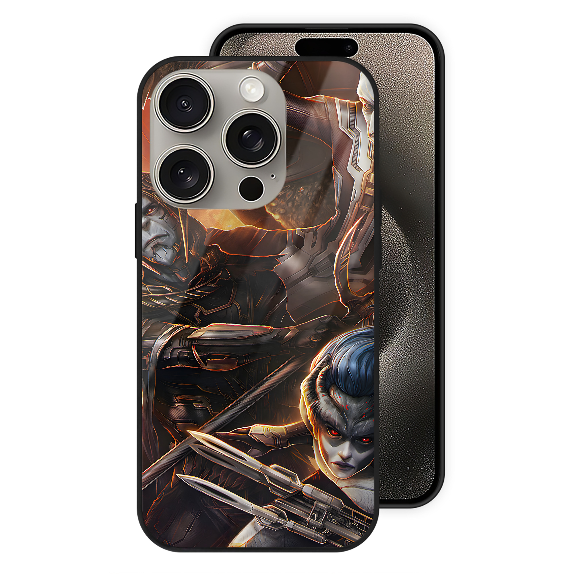 （画像用） アベンジャーズ The Avengers 【iPhone15Pro対応】スマホケース 耐衝撃＆黄変防止 背面ガラス