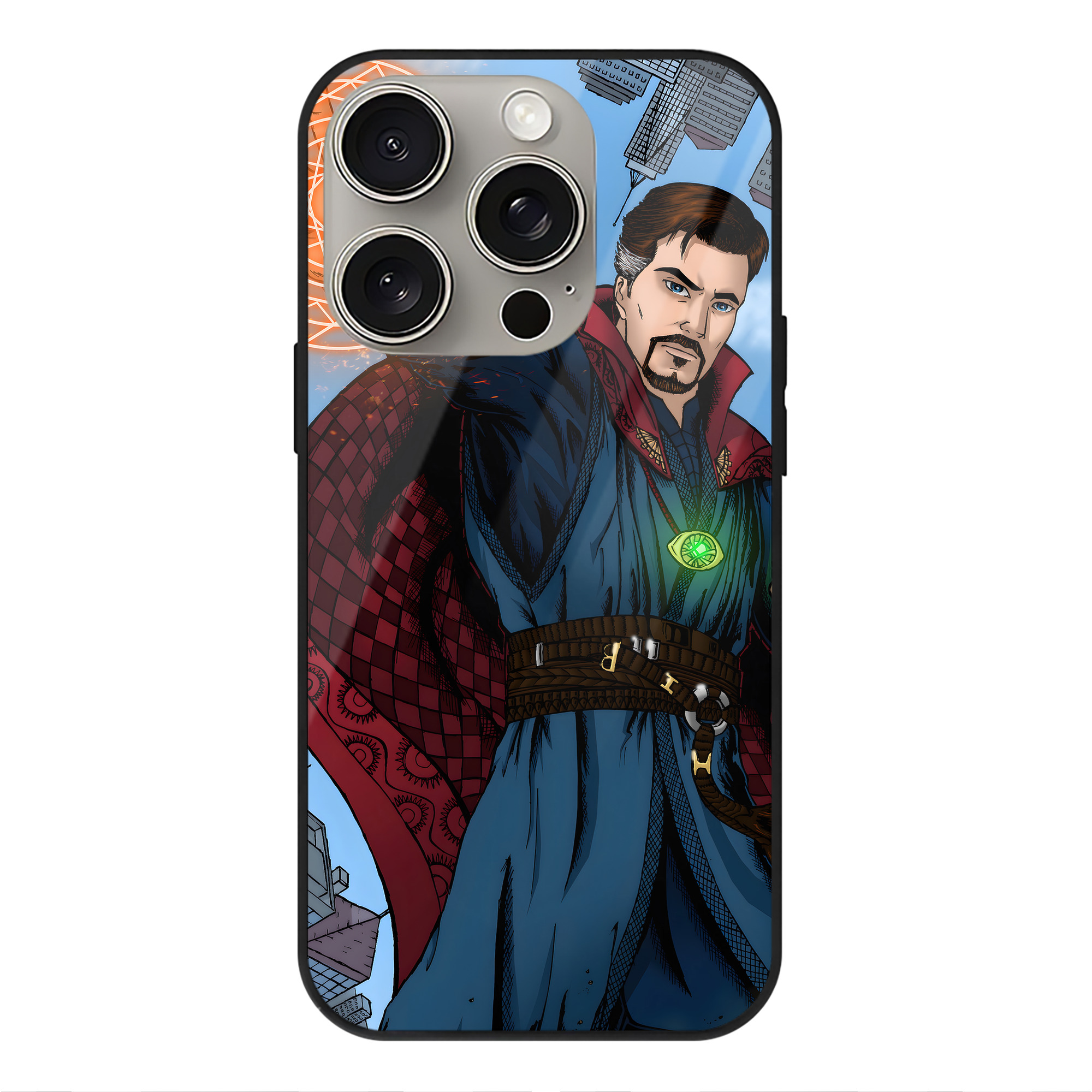 （画像用） アベンジャーズ The Avengers 【iPhone15Pro対応】スマホケース 耐衝撃＆黄変防止 背面ガラス