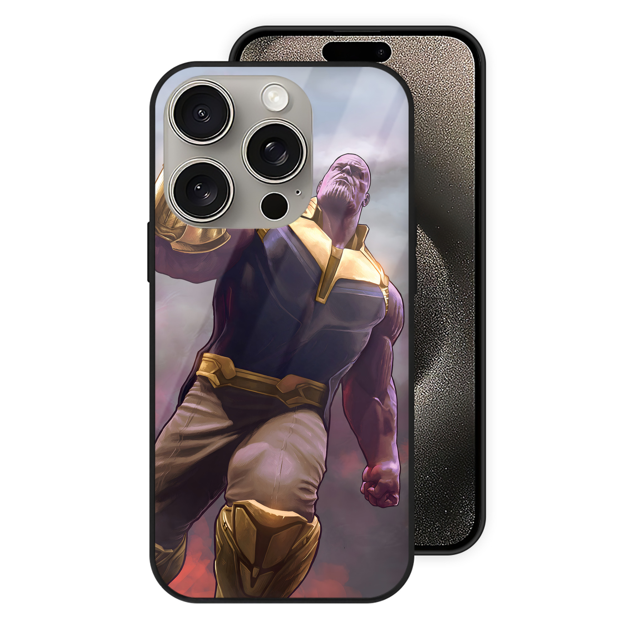 （画像用） アベンジャーズ The Avengers 【iPhone15Pro対応】スマホケース 耐衝撃＆黄変防止 背面ガラス