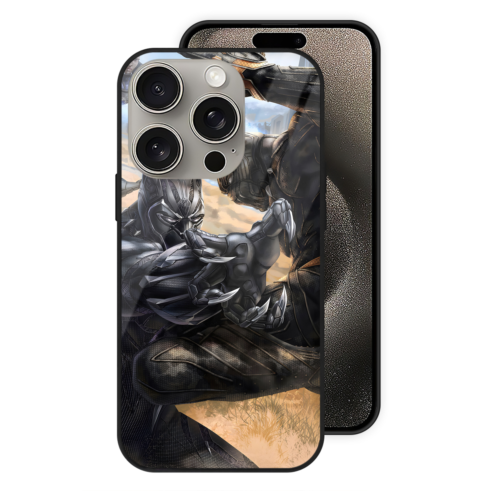 アベンジャーズ The Avengers 【iPhone15Pro対応】スマホケース 耐衝撃＆黄変防止 背面ガラス