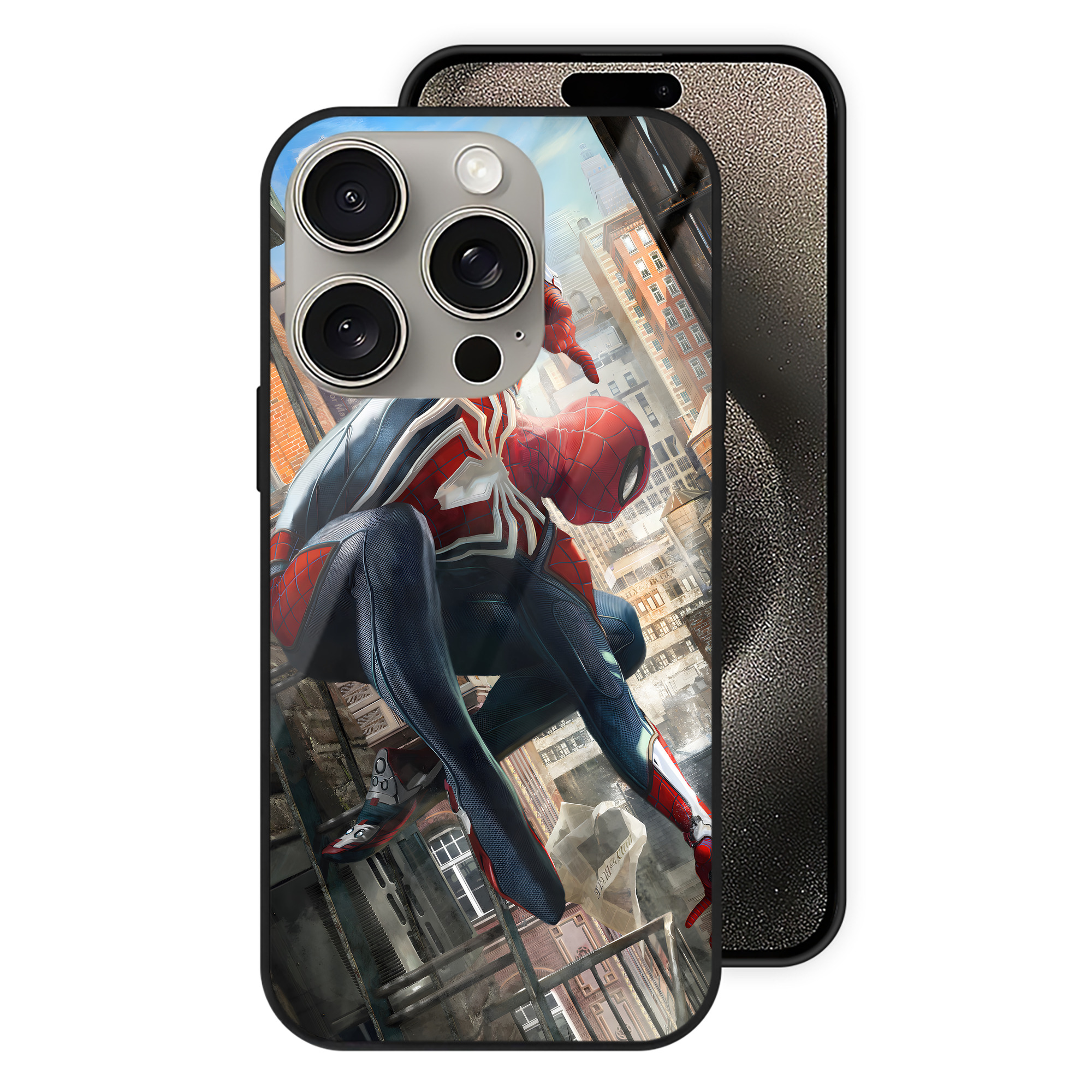 （画像用） アベンジャーズ The Avengers 【iPhone15Pro対応】スマホケース 耐衝撃＆黄変防止 背面ガラス