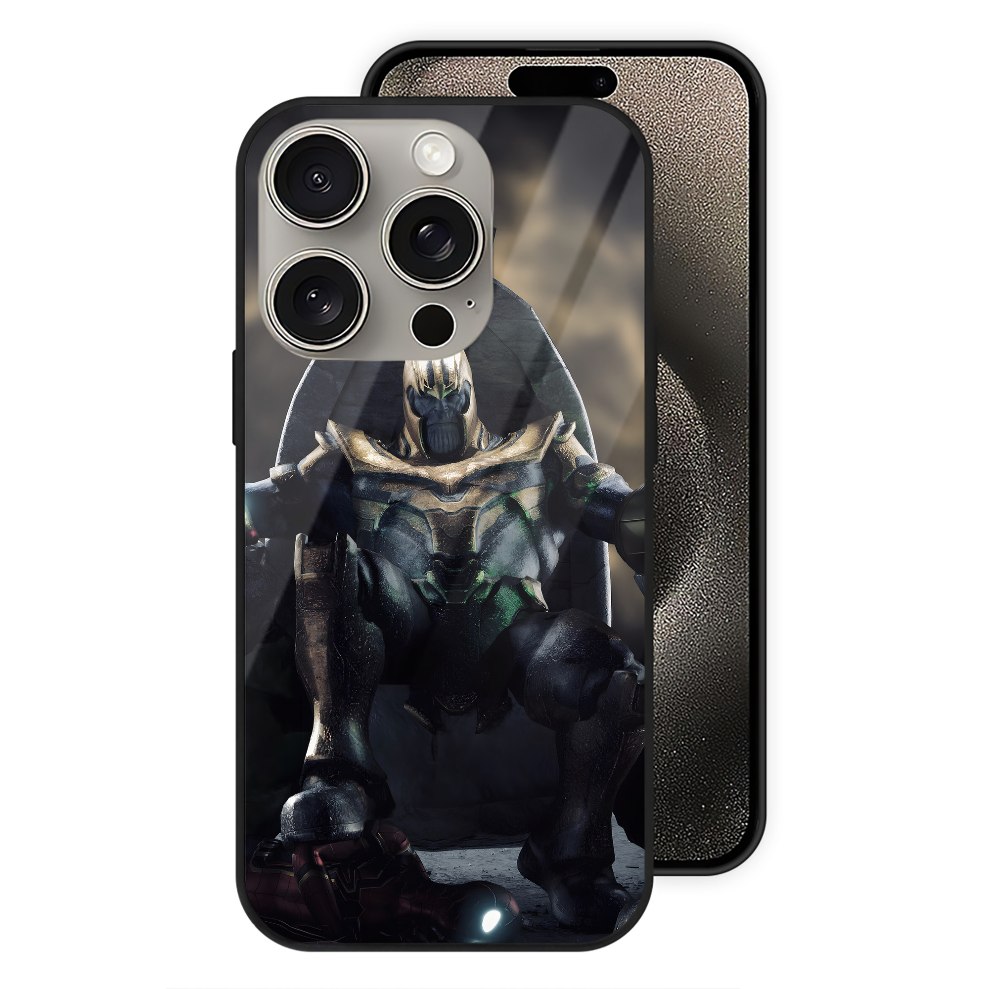 （画像用） アベンジャーズ The Avengers 【iPhone15Pro対応】スマホケース 耐衝撃＆黄変防止 背面ガラス