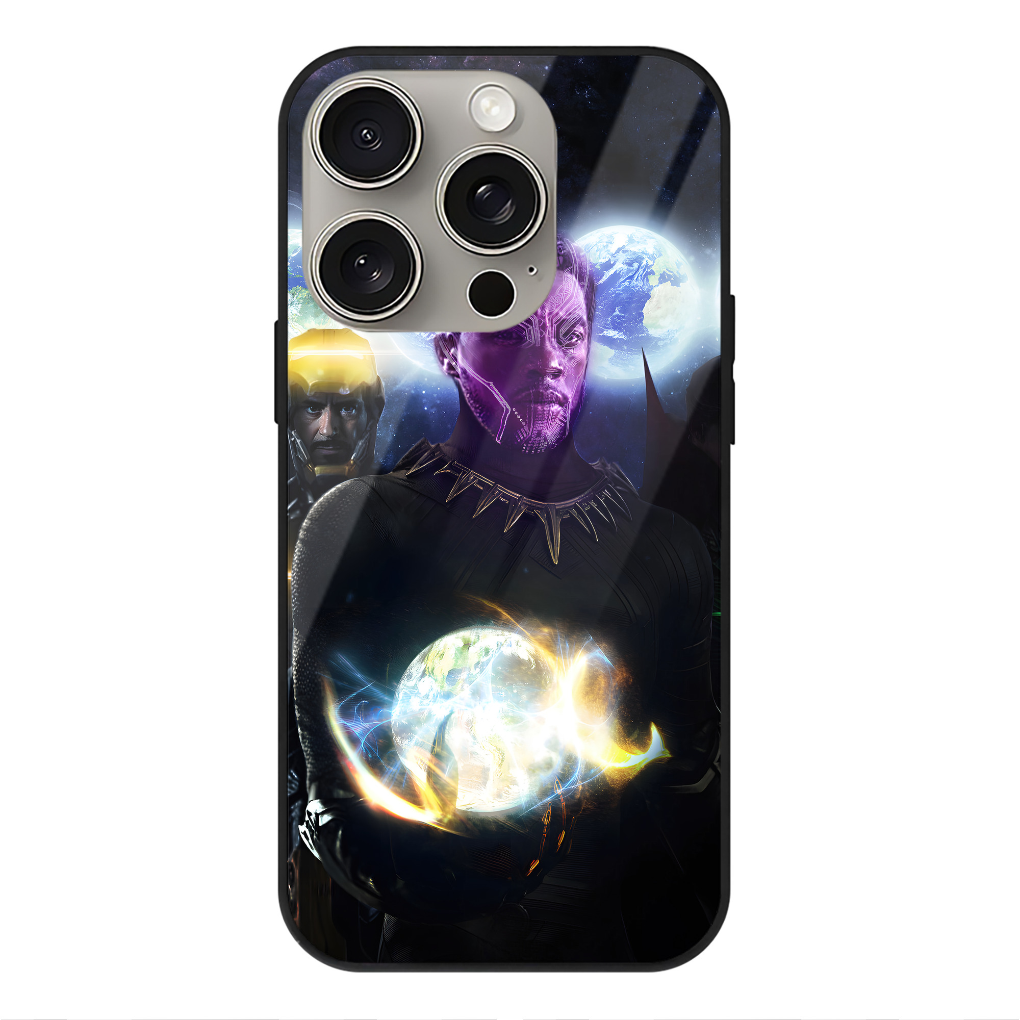 （画像用） アベンジャーズ The Avengers 【iPhone15Pro対応】スマホケース 耐衝撃＆黄変防止 背面ガラス