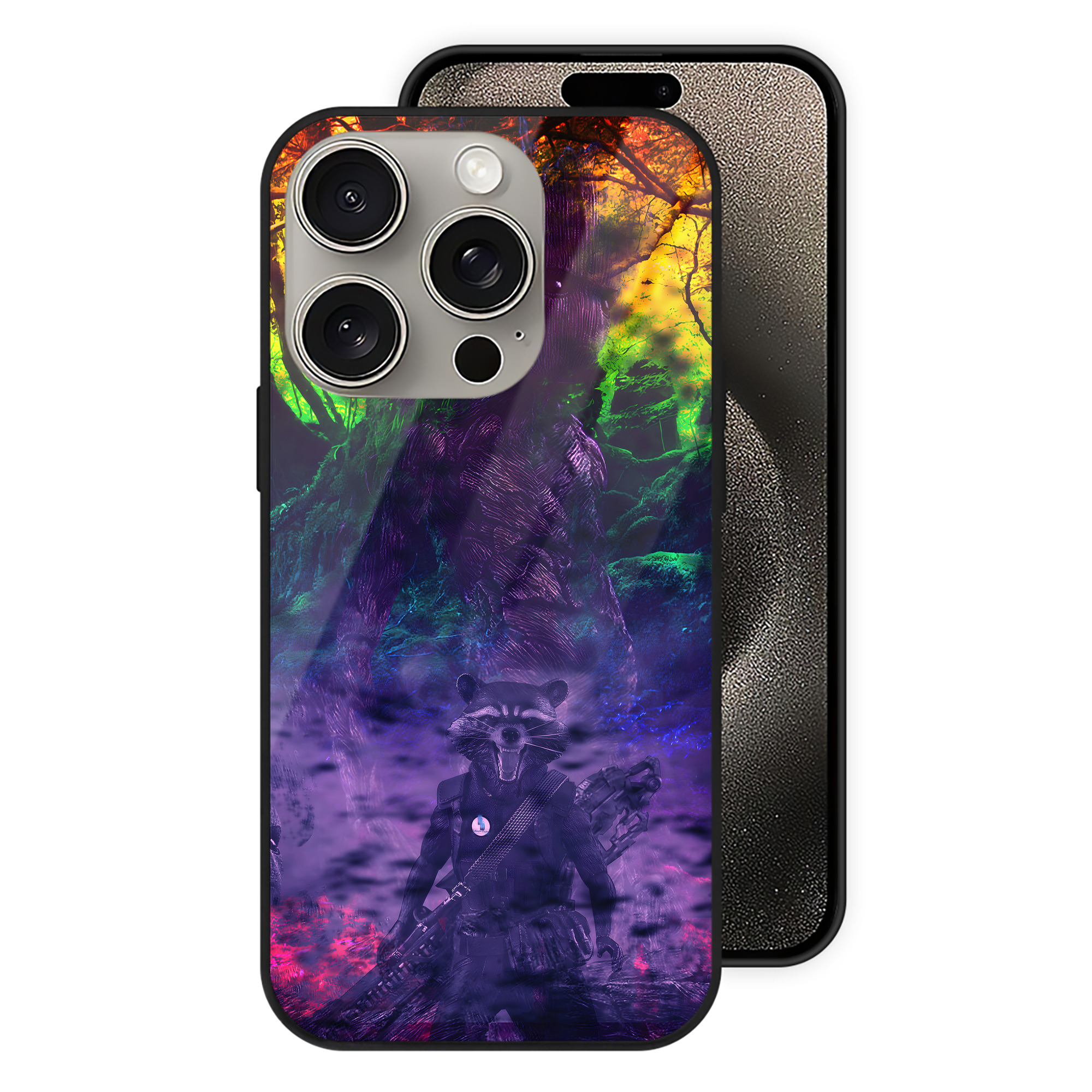 （画像用） アベンジャーズ The Avengers 【iPhone15Pro対応】スマホケース 耐衝撃＆黄変防止 背面ガラス