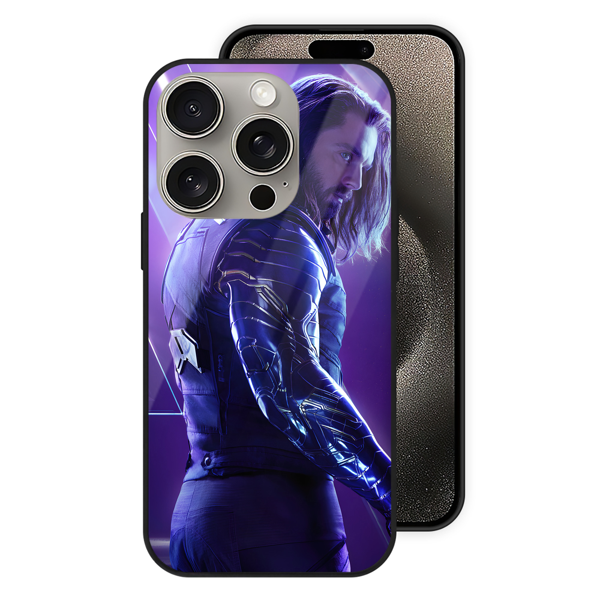 （画像用） アベンジャーズ The Avengers 【iPhone15Pro対応】スマホケース 耐衝撃＆黄変防止 背面ガラス