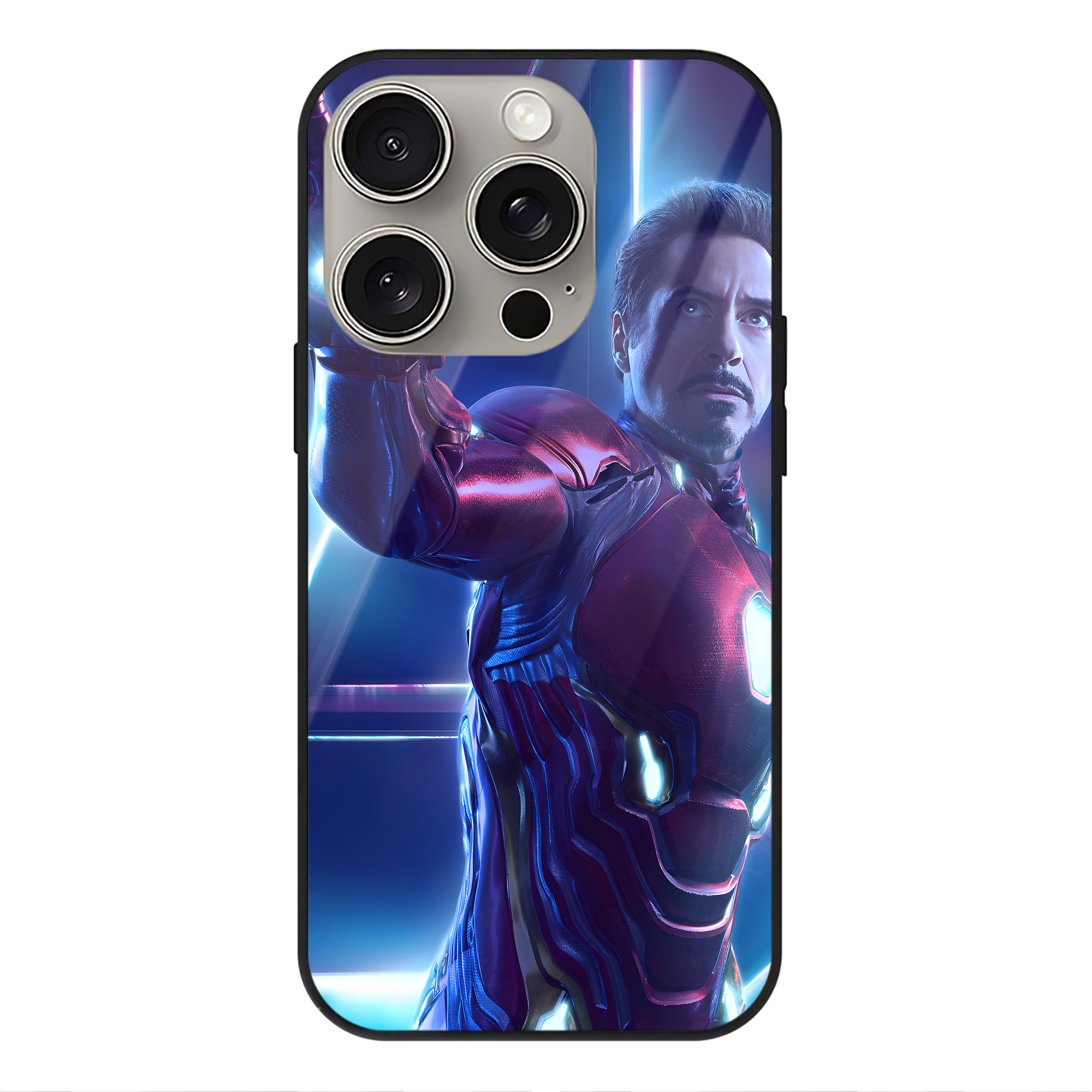 （画像用） アベンジャーズ The Avengers 【iPhone15Pro対応】スマホケース 耐衝撃＆黄変防止 背面ガラス