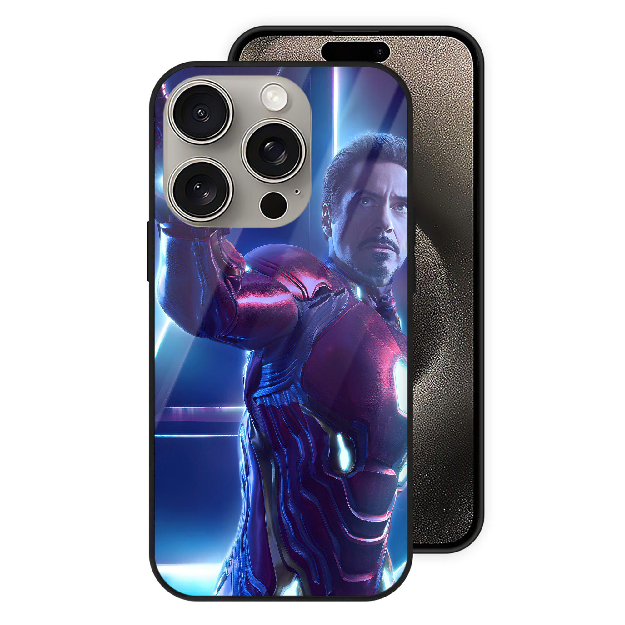 （画像用） アベンジャーズ The Avengers 【iPhone15Pro対応】スマホケース 耐衝撃＆黄変防止 背面ガラス