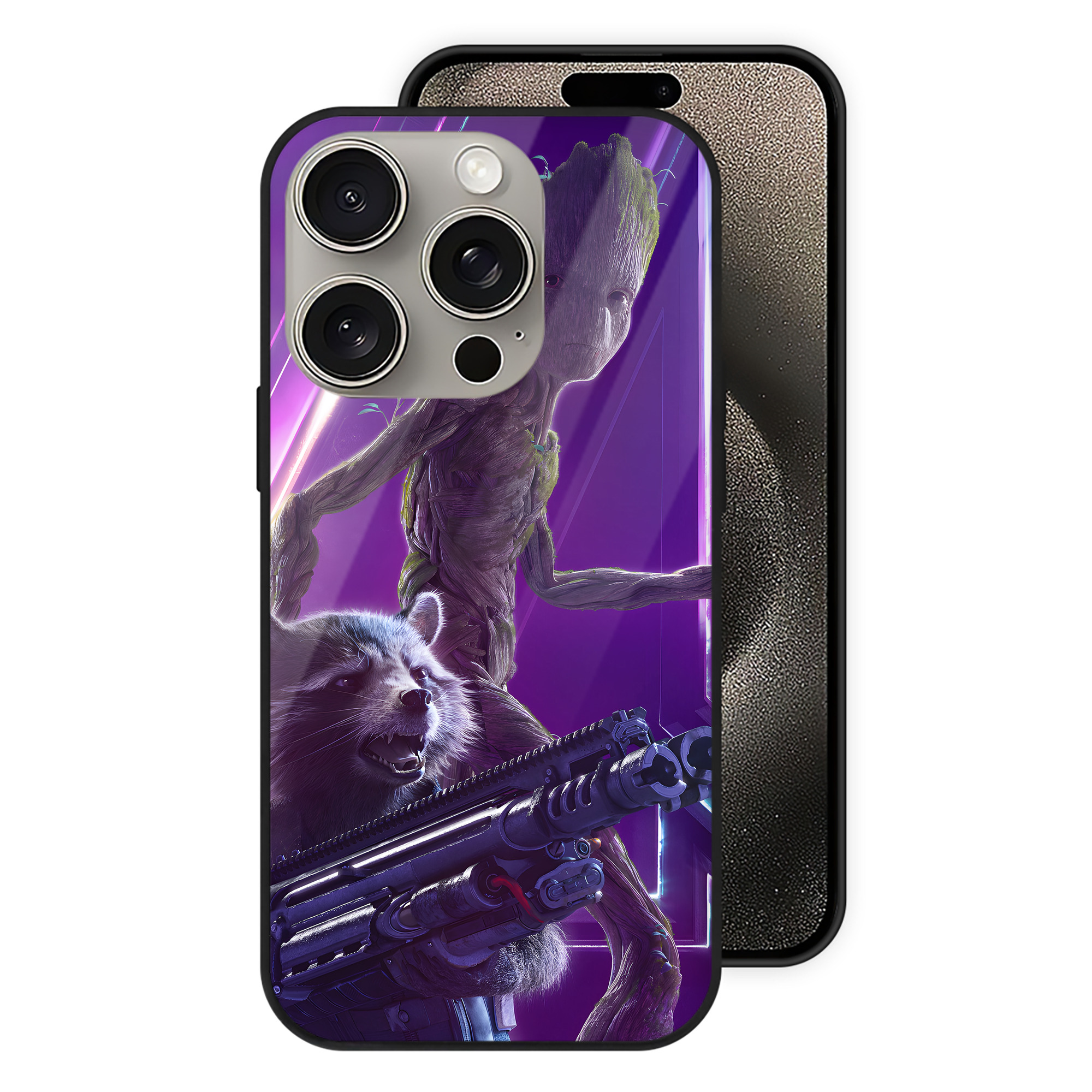 （画像用） アベンジャーズ The Avengers 【iPhone15Pro対応】スマホケース 耐衝撃＆黄変防止 背面ガラス