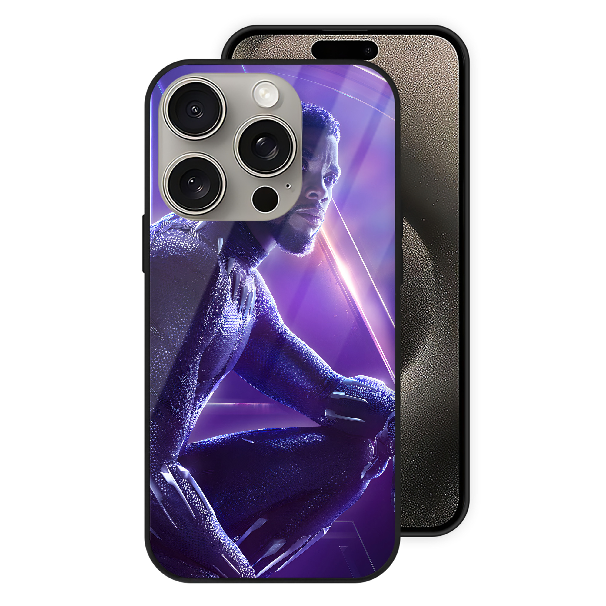 （画像用） アベンジャーズ The Avengers 【iPhone15Pro対応】スマホケース 耐衝撃＆黄変防止 背面ガラス