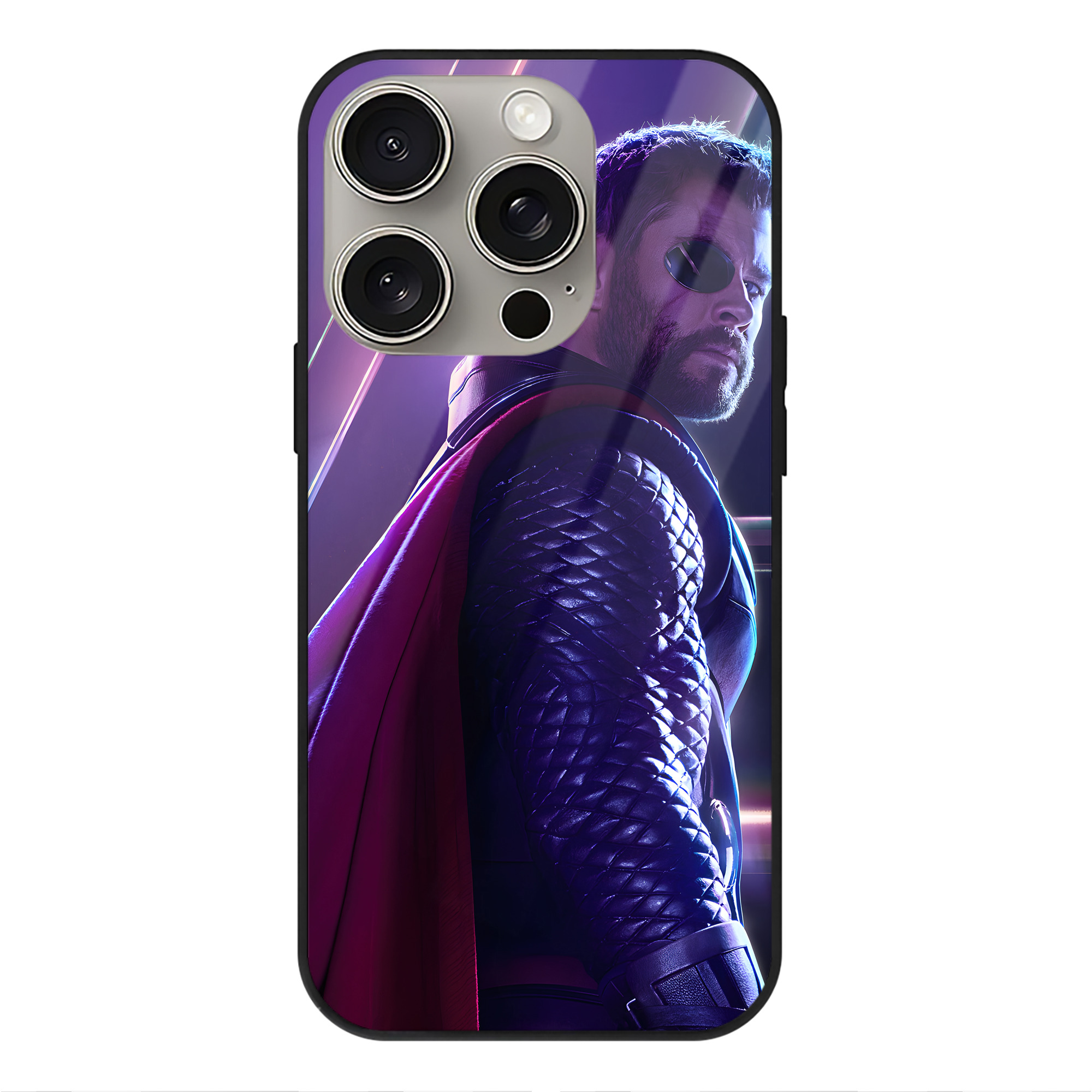 （画像用） アベンジャーズ The Avengers 【iPhone15Pro対応】スマホケース 耐衝撃＆黄変防止 背面ガラス