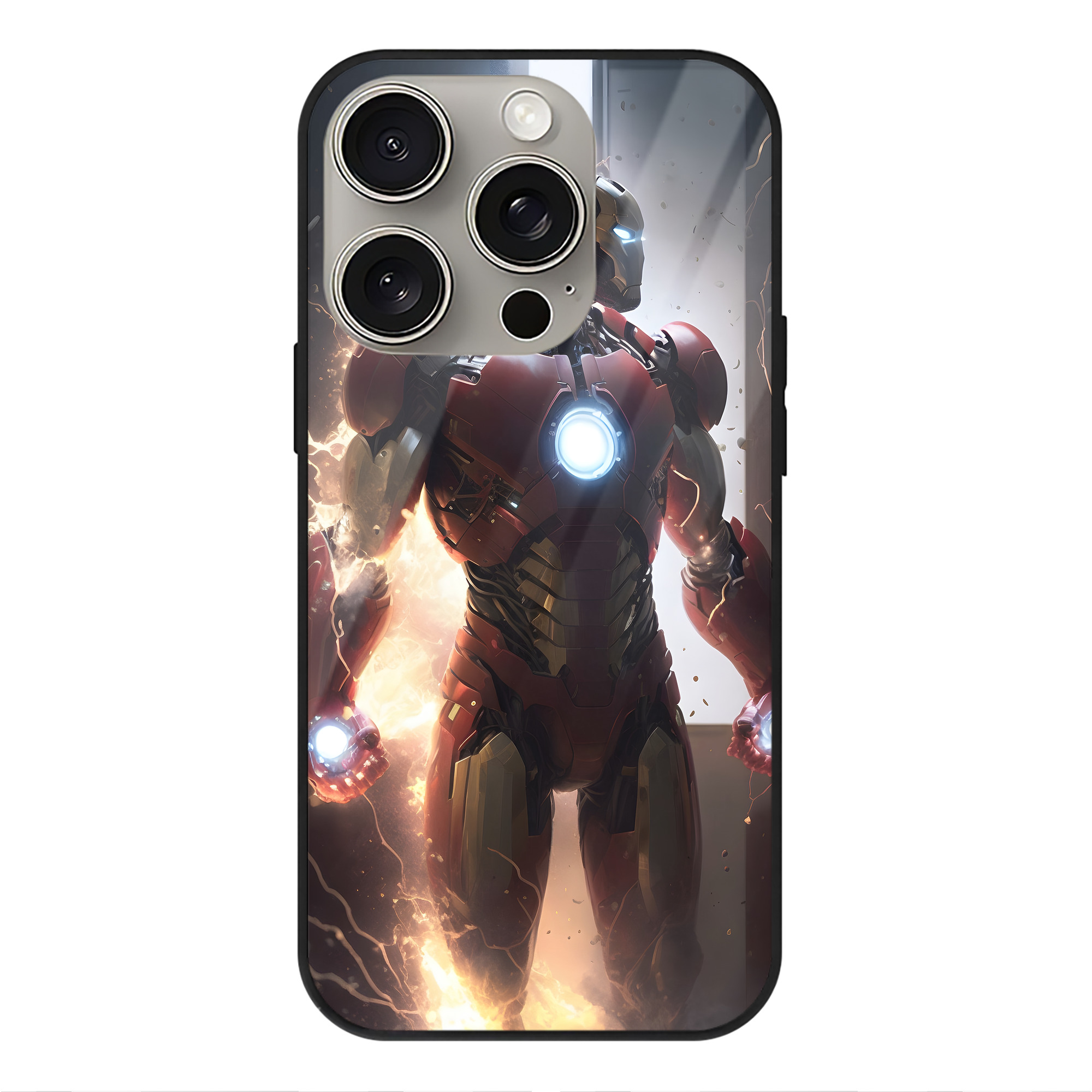 （画像用） アベンジャーズ The Avengers 【iPhone15Pro対応】スマホケース 耐衝撃＆黄変防止 背面ガラス