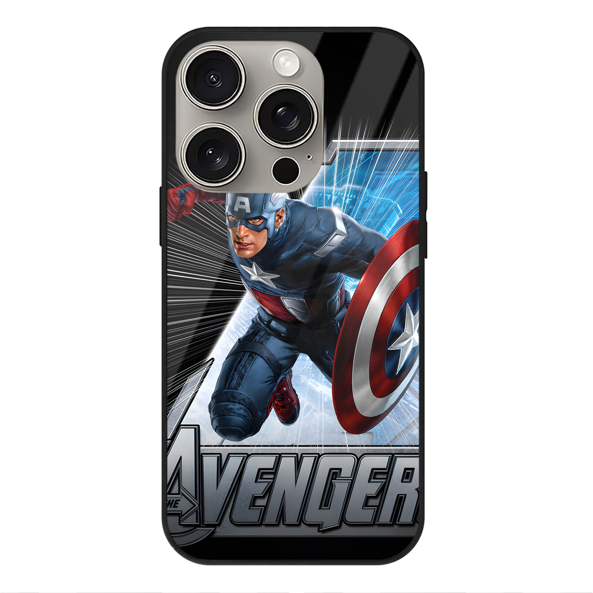 （画像用） アベンジャーズ The Avengers 【iPhone15Pro対応】スマホケース 耐衝撃＆黄変防止 背面ガラス