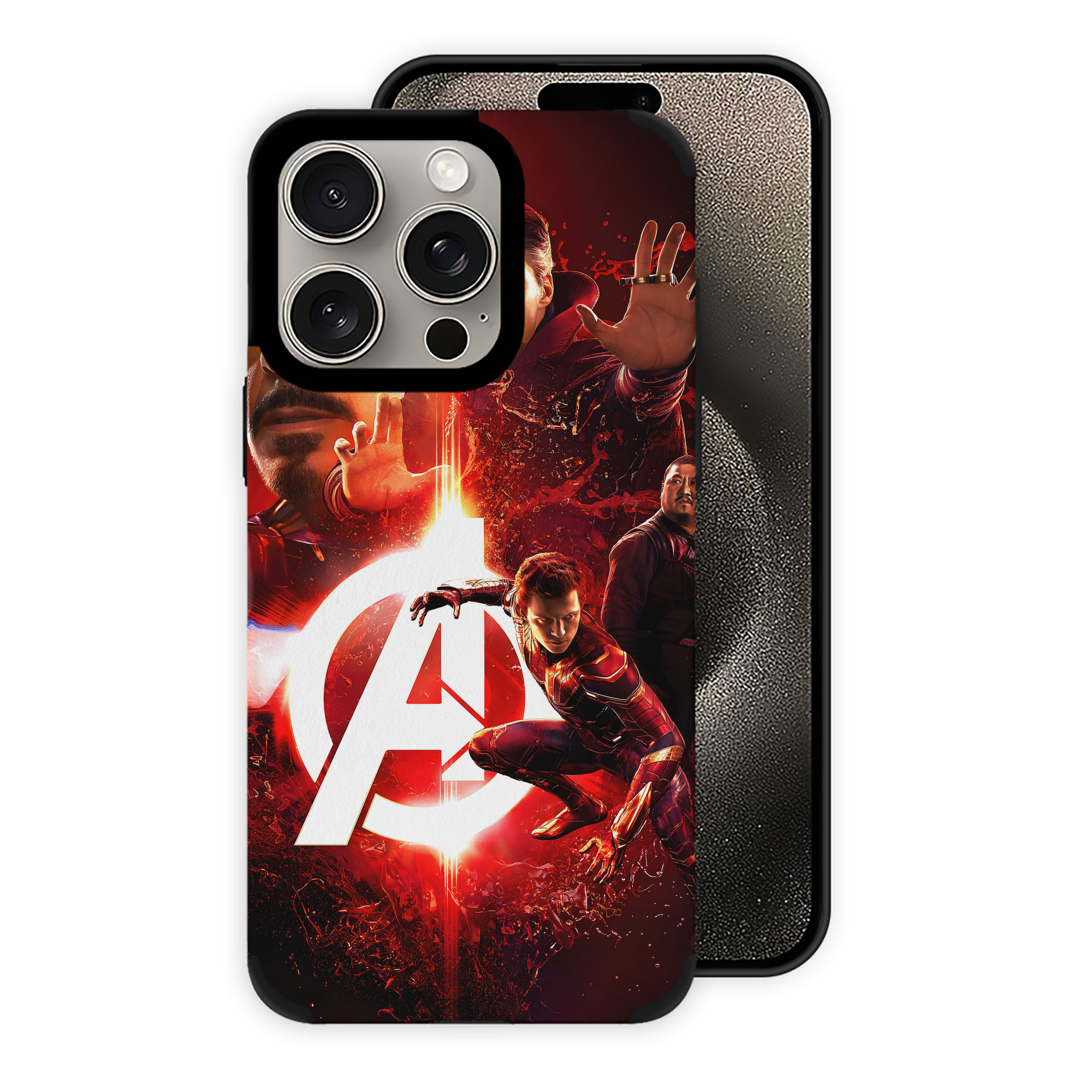 （画像用） アベンジャーズ The Avengers 【iPhone15ProMax対応】 PUレザー スマホケース 耐衝撃＆黄変防止