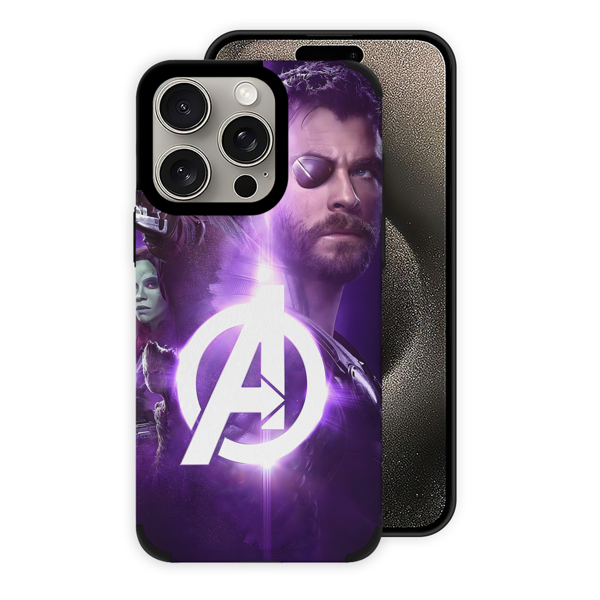 （画像用） アベンジャーズ The Avengers 【iPhone15ProMax対応】 PUレザー スマホケース 耐衝撃＆黄変防止