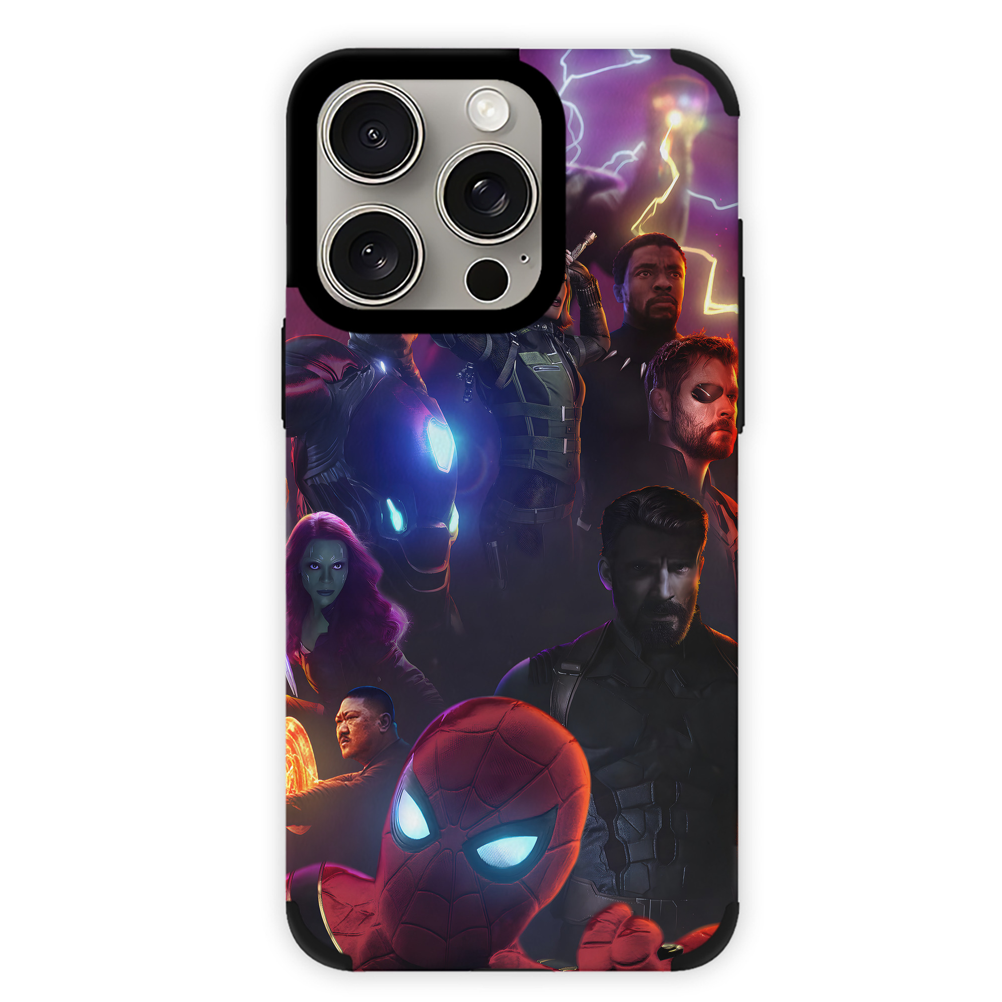 （画像用） アベンジャーズ The Avengers 【iPhone15ProMax対応】 PUレザー スマホケース 耐衝撃＆黄変防止