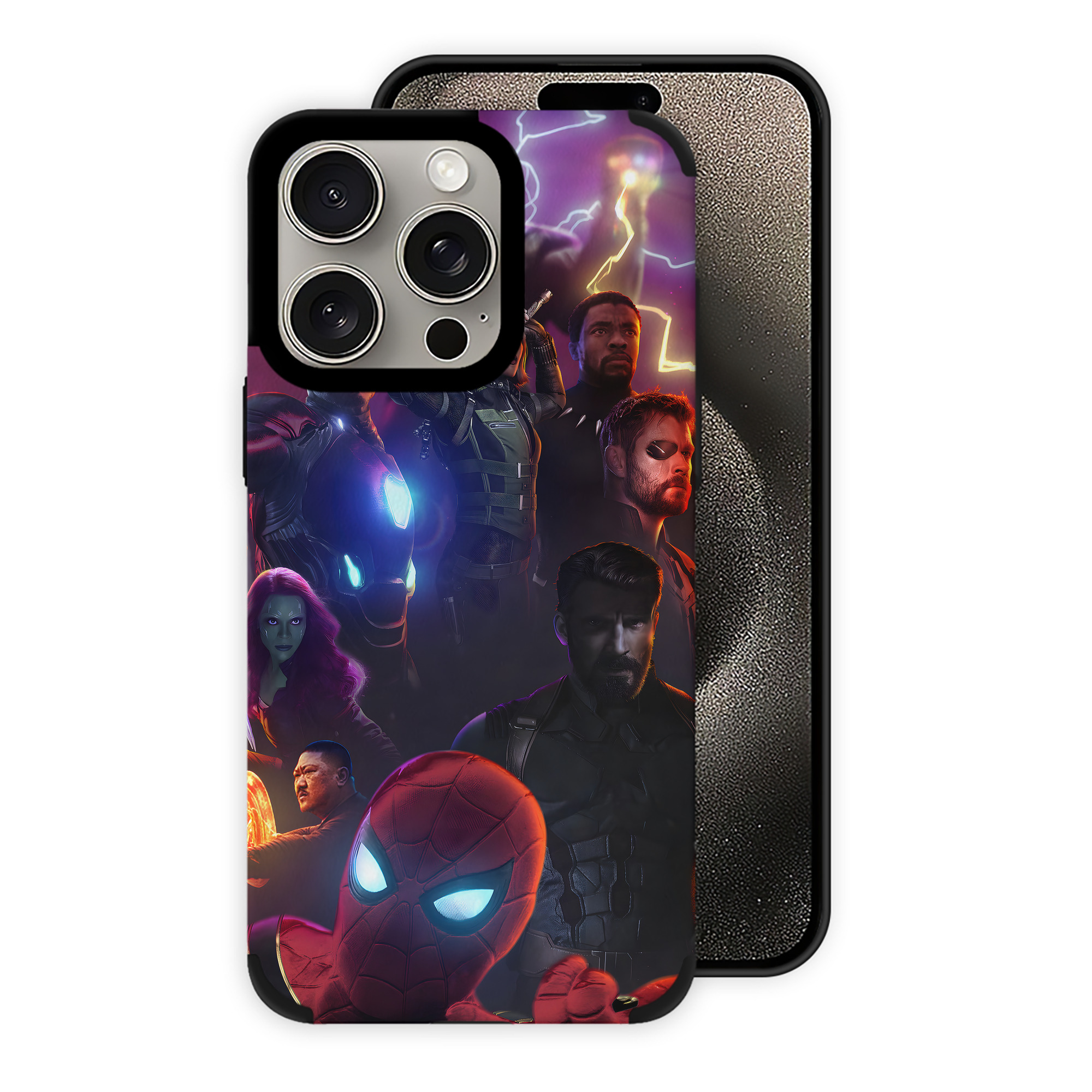 （画像用） アベンジャーズ The Avengers 【iPhone15ProMax対応】 PUレザー スマホケース 耐衝撃＆黄変防止