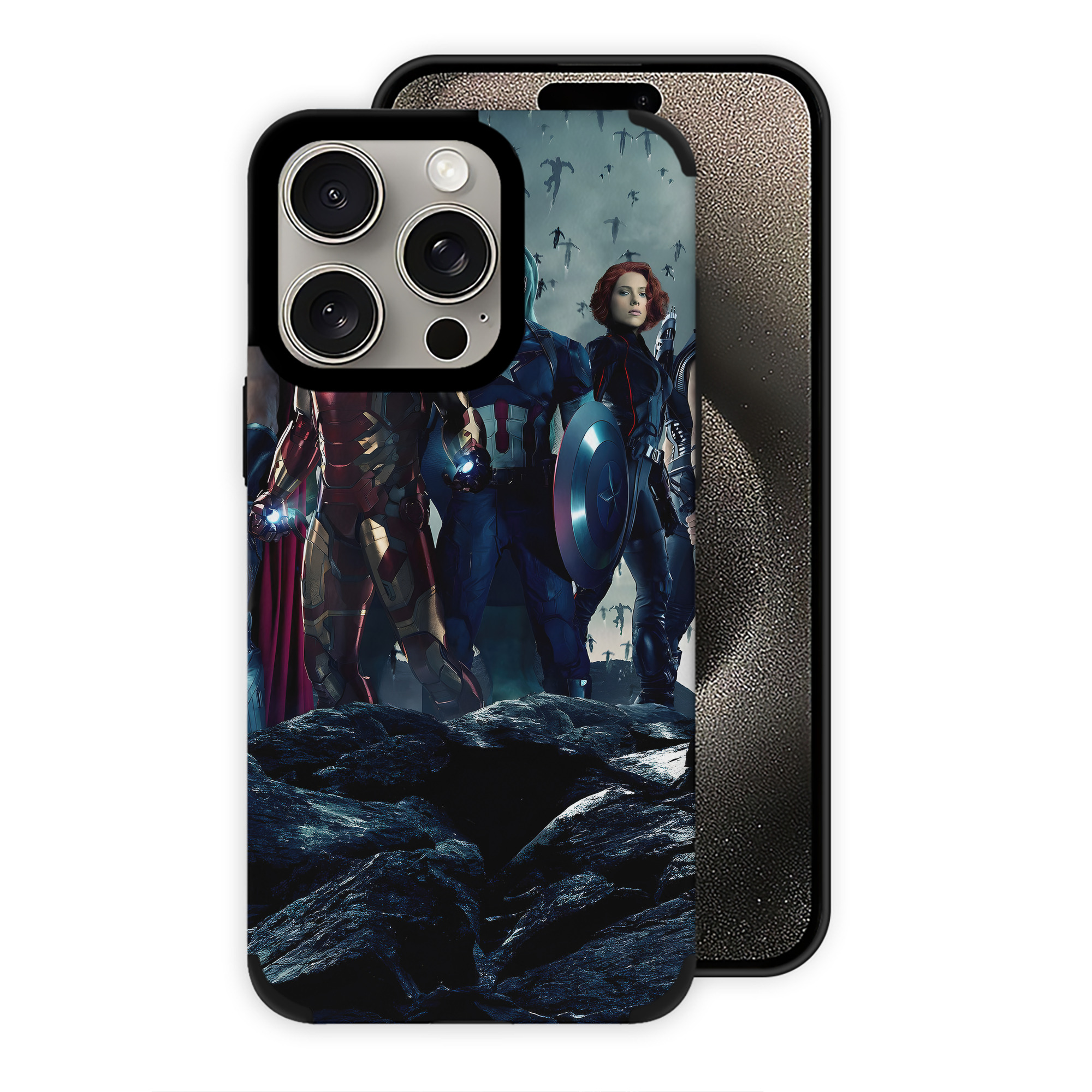 （画像用） アベンジャーズ The Avengers 【iPhone15ProMax対応】 PUレザー スマホケース 耐衝撃＆黄変防止