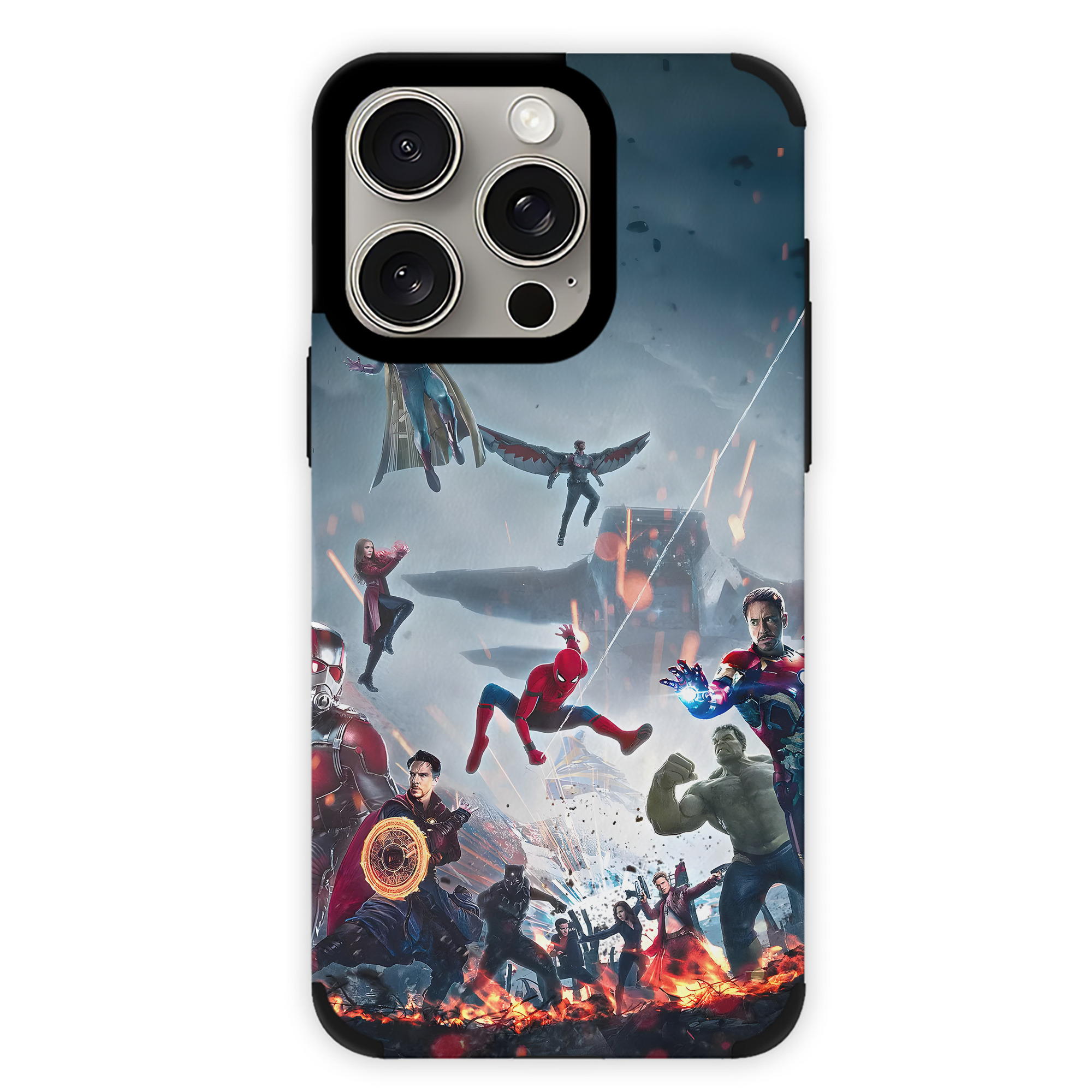 （画像用） アベンジャーズ The Avengers 【iPhone15ProMax対応】 PUレザー スマホケース 耐衝撃＆黄変防止