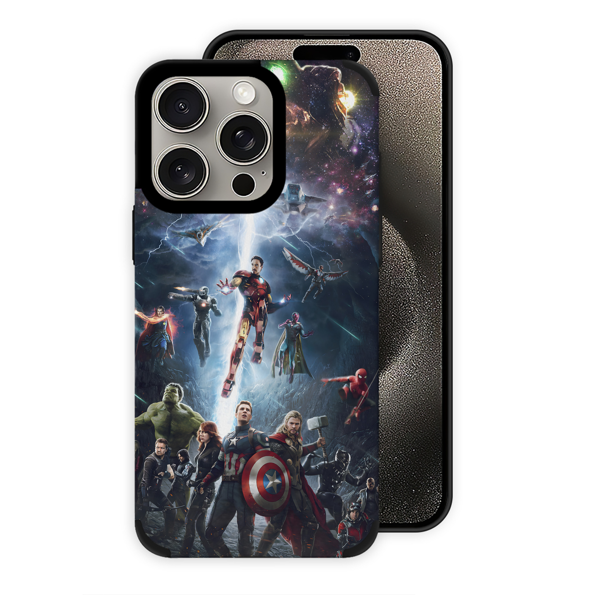 （画像用） アベンジャーズ The Avengers 【iPhone15ProMax対応】 PUレザー スマホケース 耐衝撃＆黄変防止