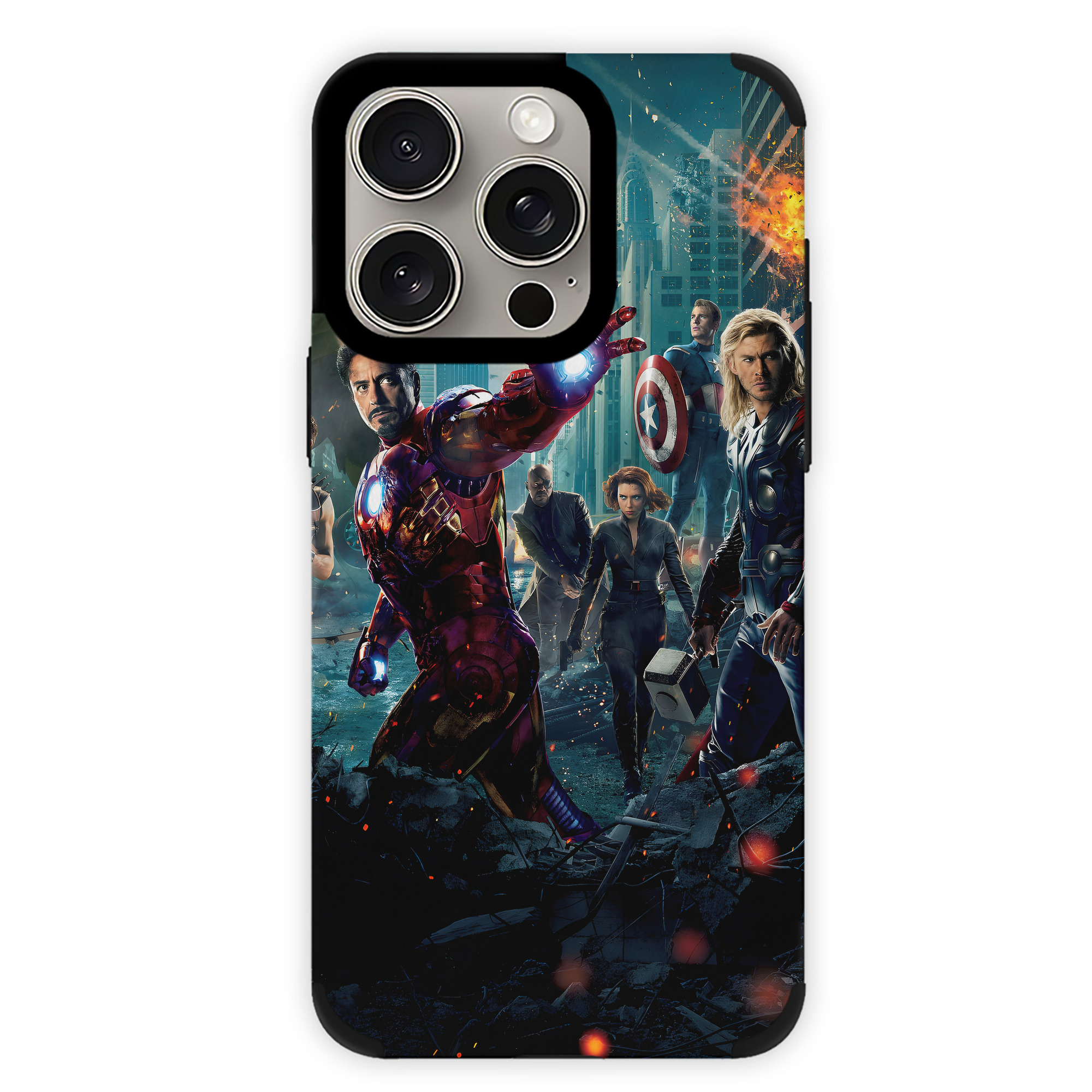 （画像用） アベンジャーズ The Avengers 【iPhone15ProMax対応】 PUレザー スマホケース 耐衝撃＆黄変防止