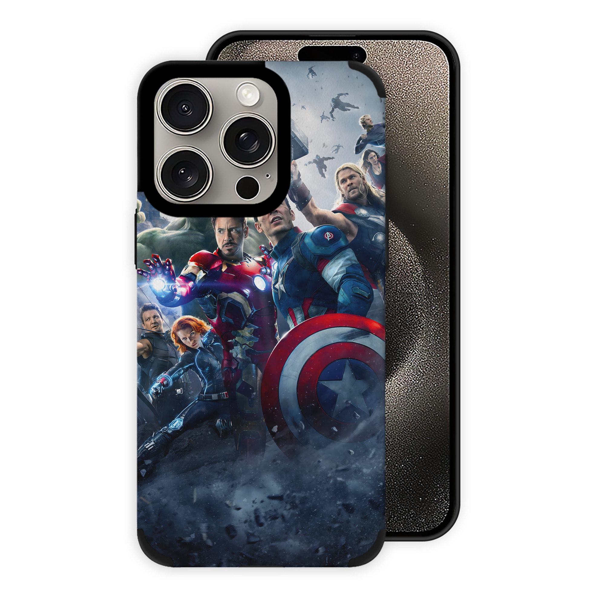 （画像用） アベンジャーズ The Avengers 【iPhone15ProMax対応】 PUレザー スマホケース 耐衝撃＆黄変防止