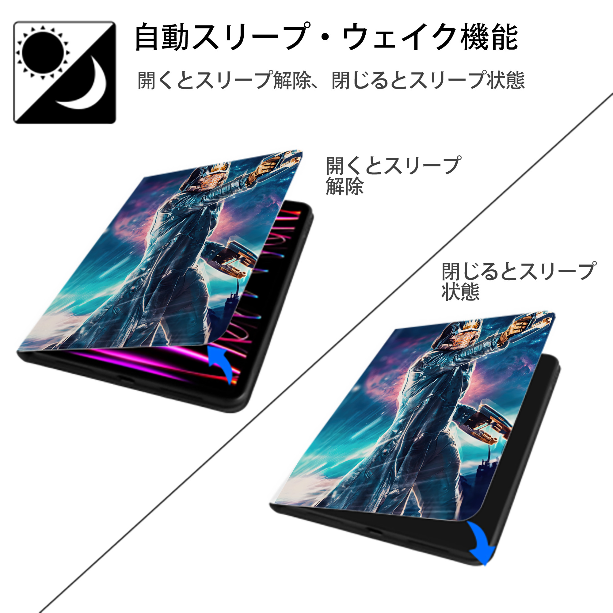 アベンジャーズ The Avengers IPad ケース ペン収納付き 三つ折りスタンド PUレザー×シリコン 対応機種9.5/10.5/10.9インチ