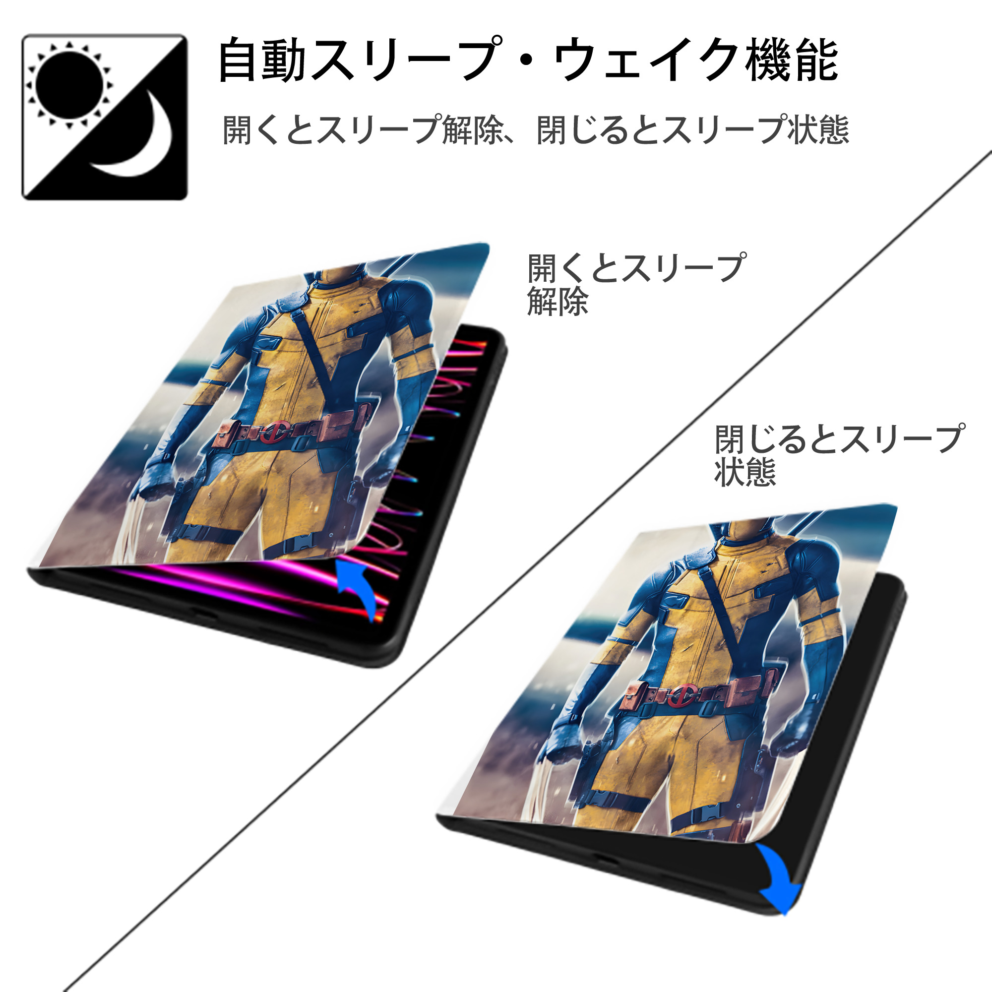 アベンジャーズ The Avengers IPad ケース ペン収納付き 三つ折りスタンド PUレザー×シリコン 対応機種9.5/10.5/10.9インチ
