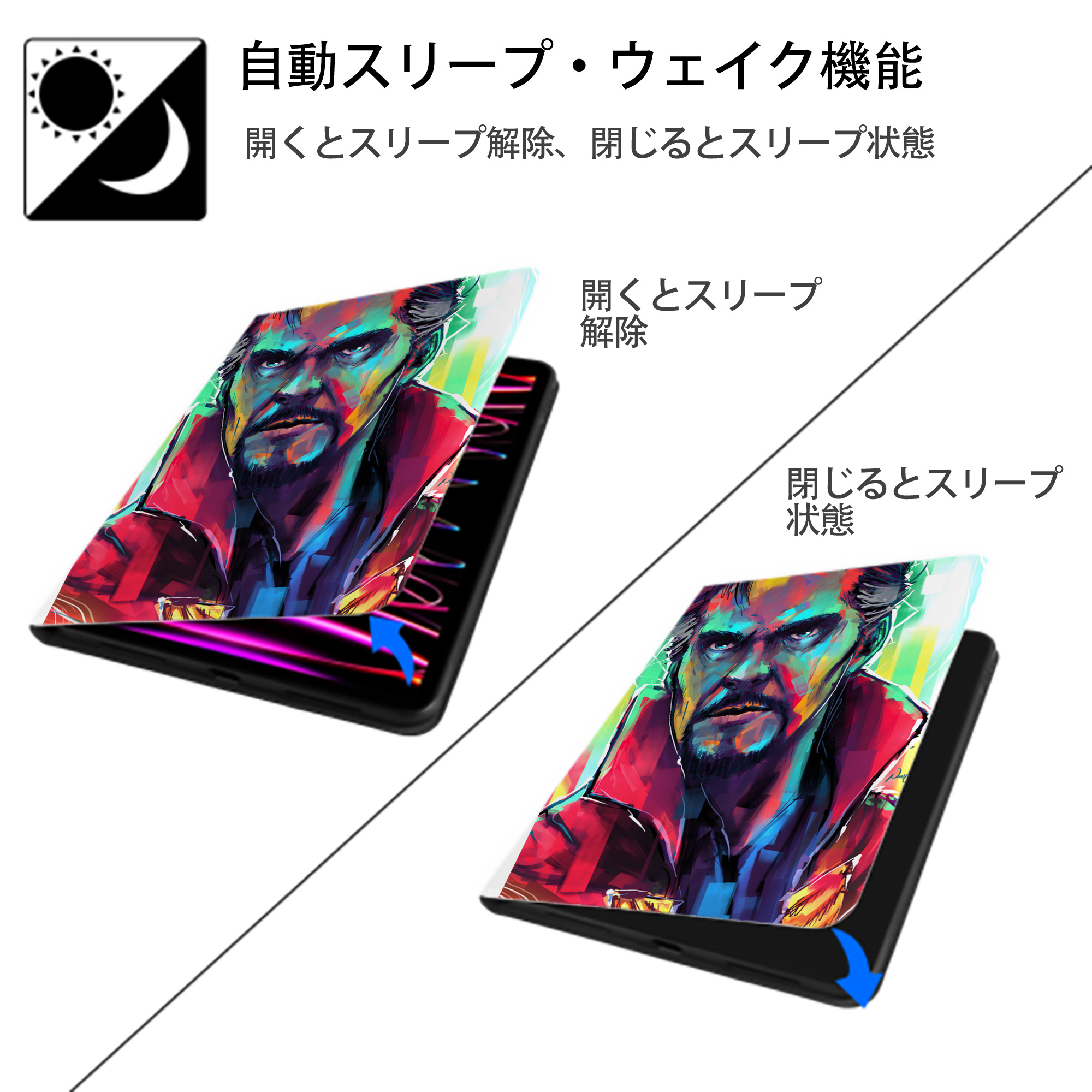 アベンジャーズ The Avengers IPad ケース ペン収納付き 三つ折りスタンド PUレザー×シリコン 対応機種9.5/10.5/10.9インチ