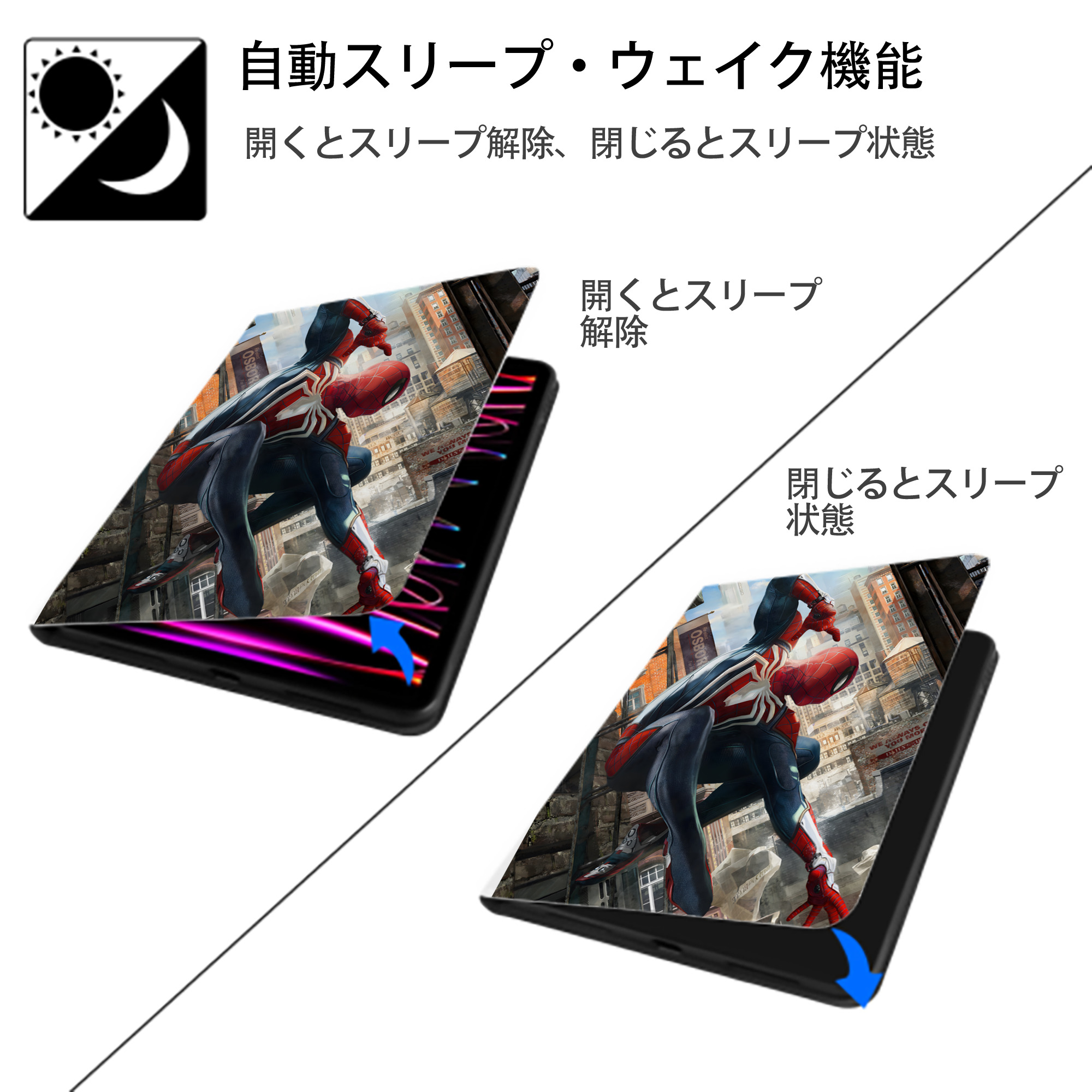 アベンジャーズ The Avengers IPad ケース ペン収納付き 三つ折りスタンド PUレザー×シリコン 対応機種9.5/10.5/10.9インチ