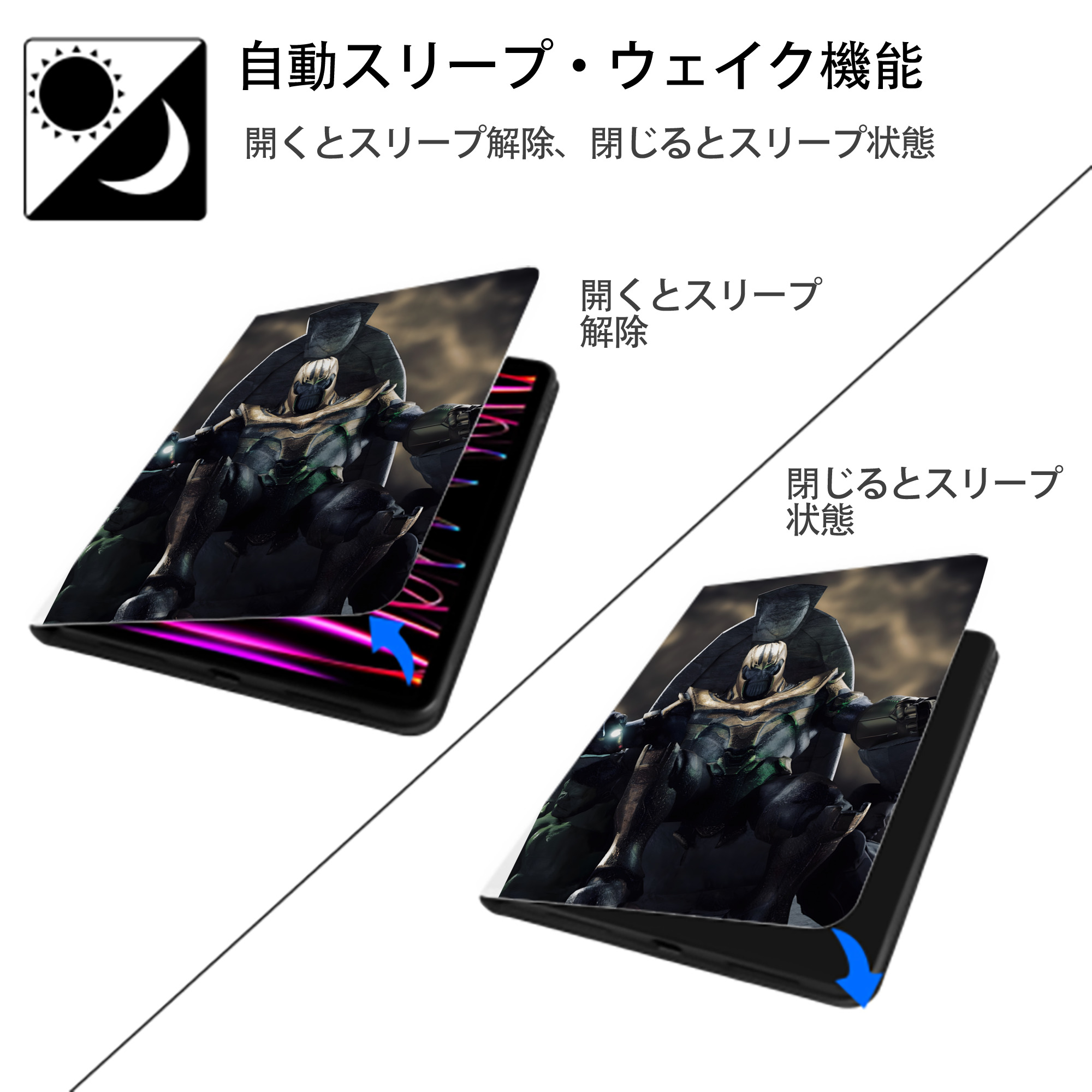 アベンジャーズ The Avengers IPad ケース ペン収納付き 三つ折りスタンド PUレザー×シリコン 対応機種9.5/10.5/10.9インチ