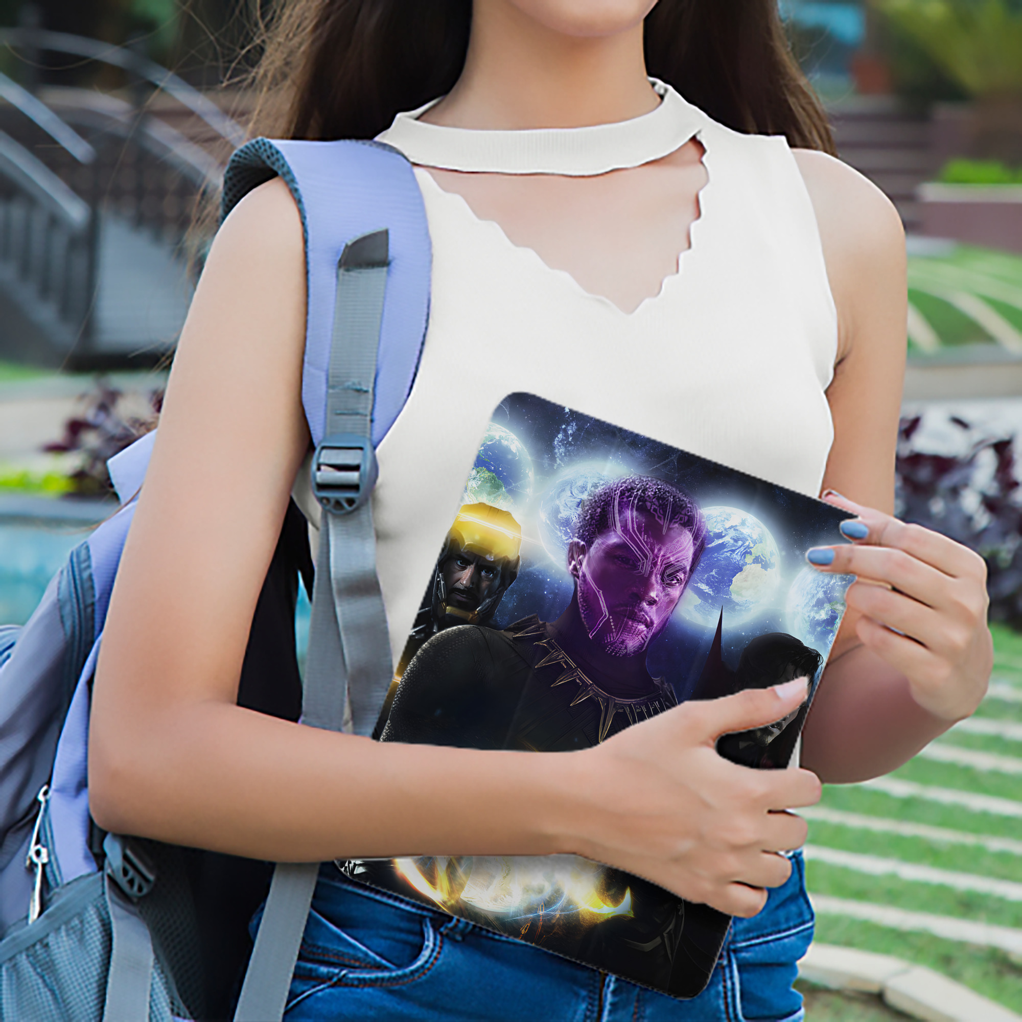 アベンジャーズ The Avengers IPad ケース ペン収納付き 三つ折りスタンド PUレザー×シリコン 対応機種9.5/10.5/10.9インチ