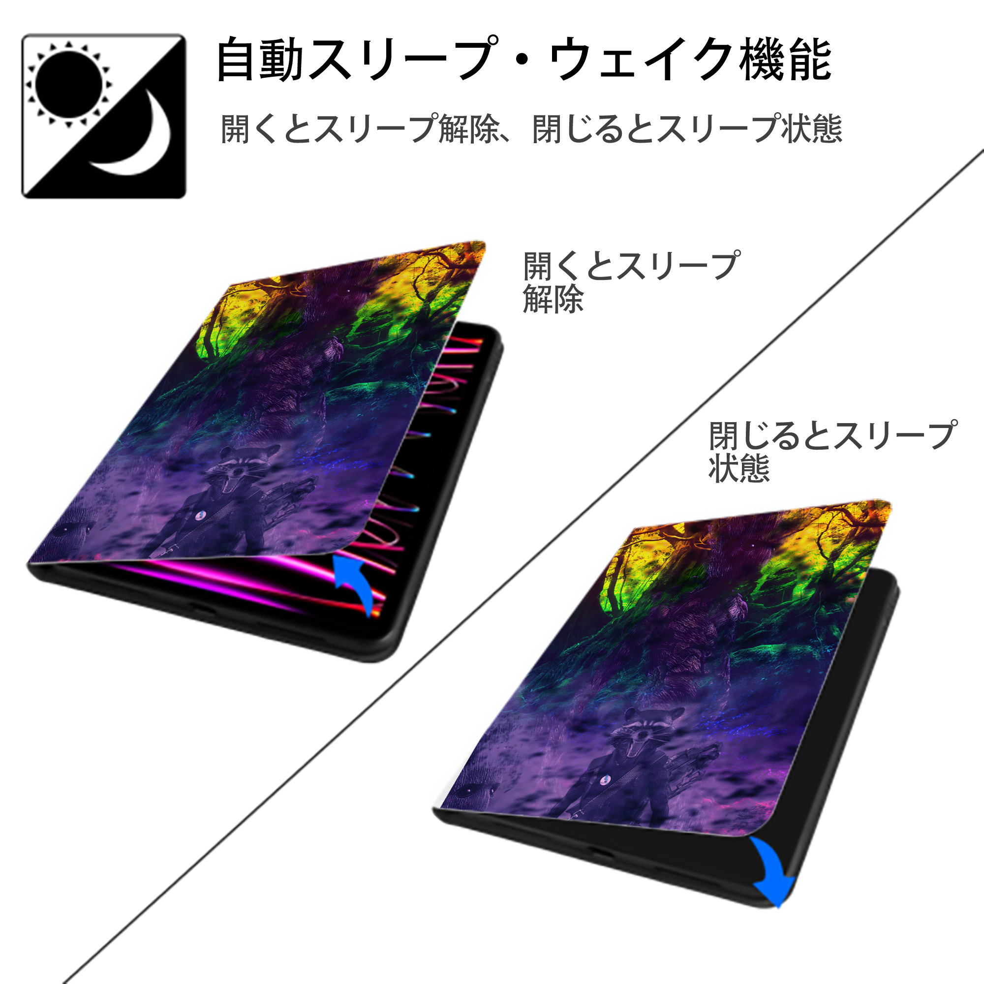 アベンジャーズ The Avengers IPad ケース ペン収納付き 三つ折りスタンド PUレザー×シリコン 対応機種9.5/10.5/10.9インチ
