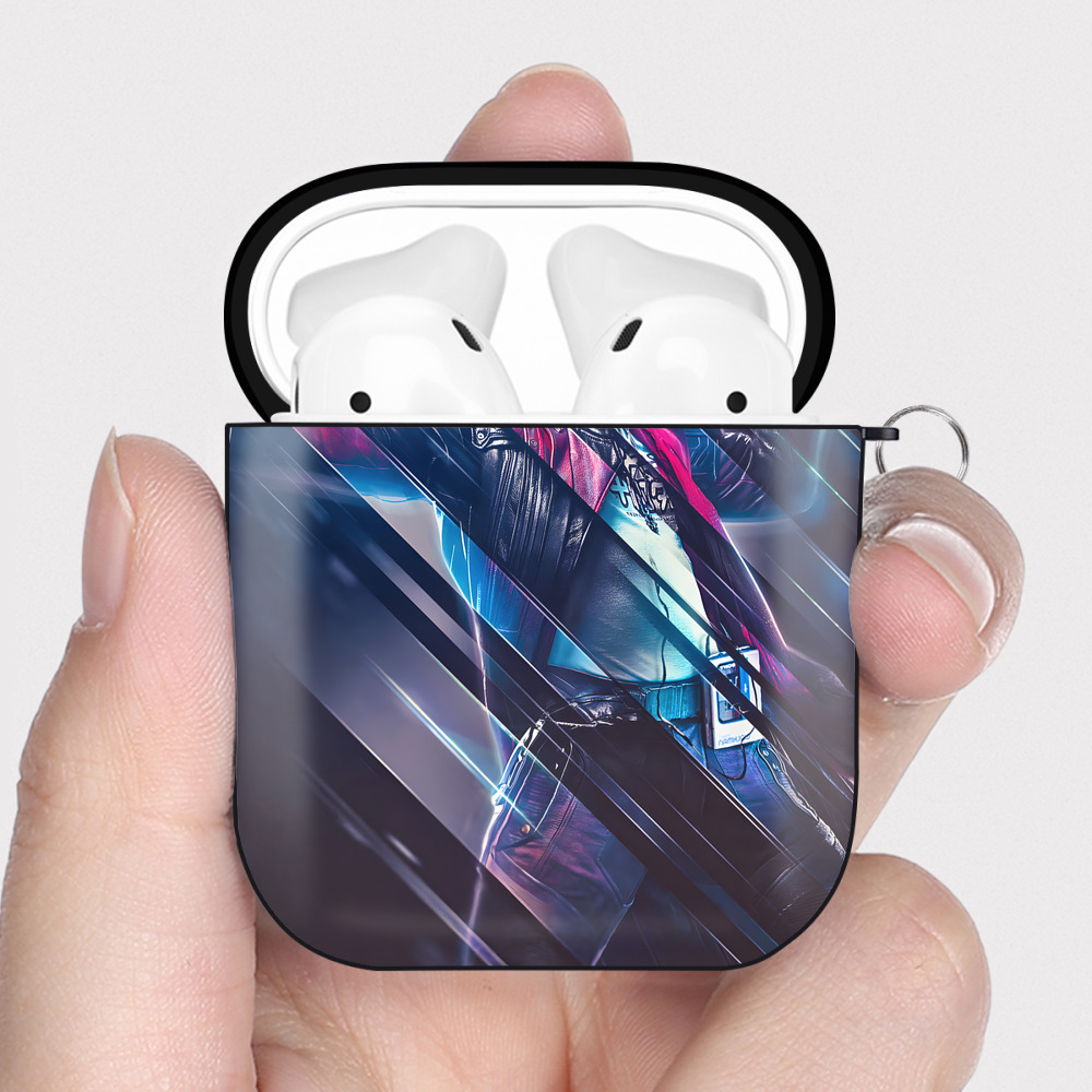 （画像用） アベンジャーズ The Avengers AirPods 第2世代保護ケース ハードシェル ブラック 耐衝撃・防指紋・カラビナ付き