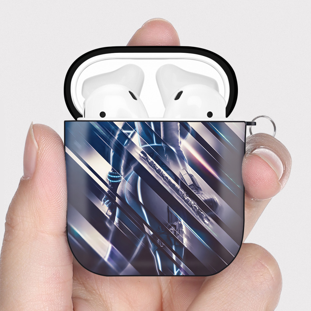 （画像用） アベンジャーズ The Avengers AirPods 第2世代保護ケース ハードシェル ブラック 耐衝撃・防指紋・カラビナ付き