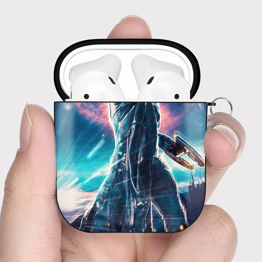 （画像用） アベンジャーズ The Avengers AirPods 第2世代保護ケース ハードシェル ブラック 耐衝撃・防指紋・カラビナ付き